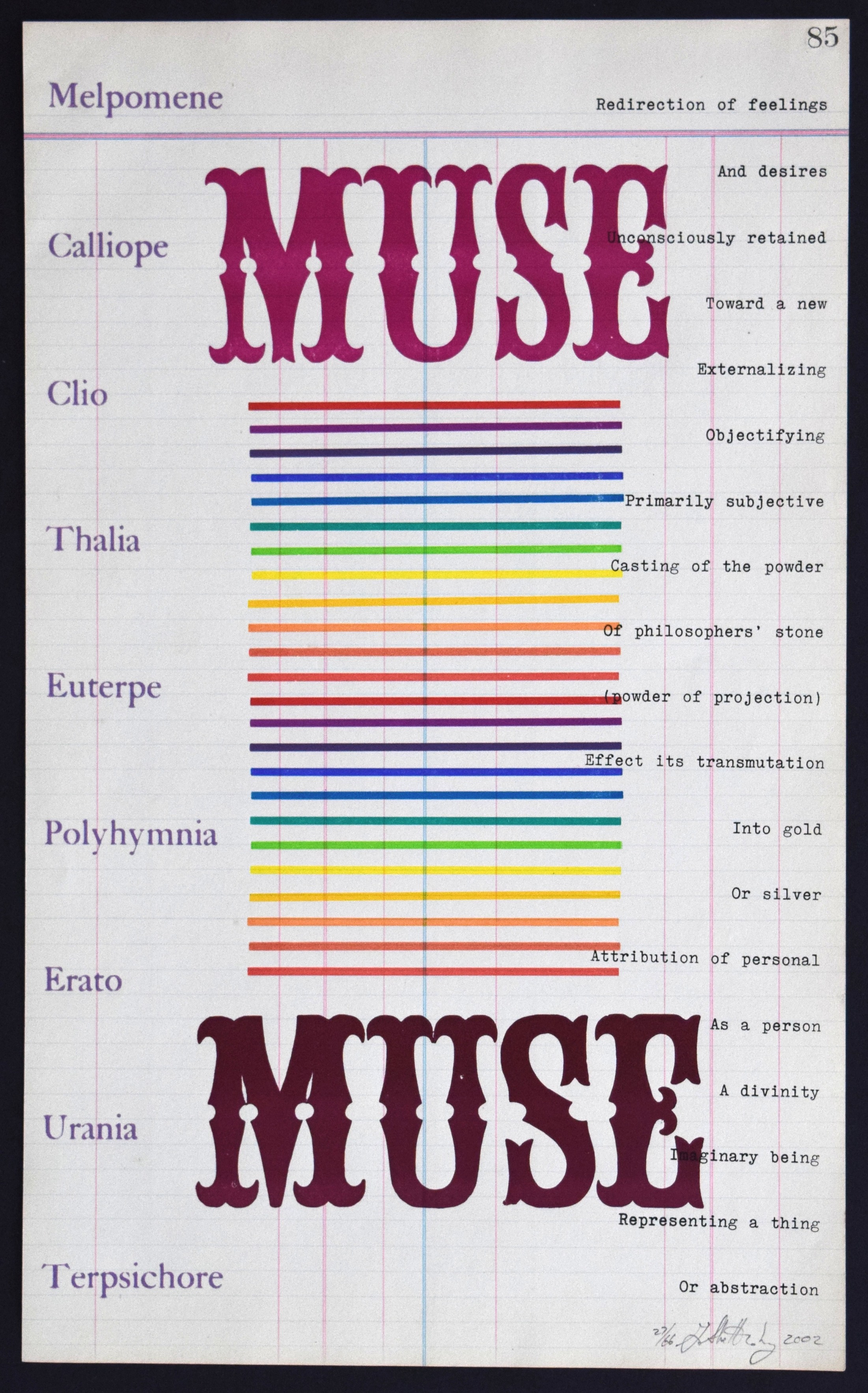    Muse    Edition- 66, press runs- sixteen, 8.25 x 13.5 