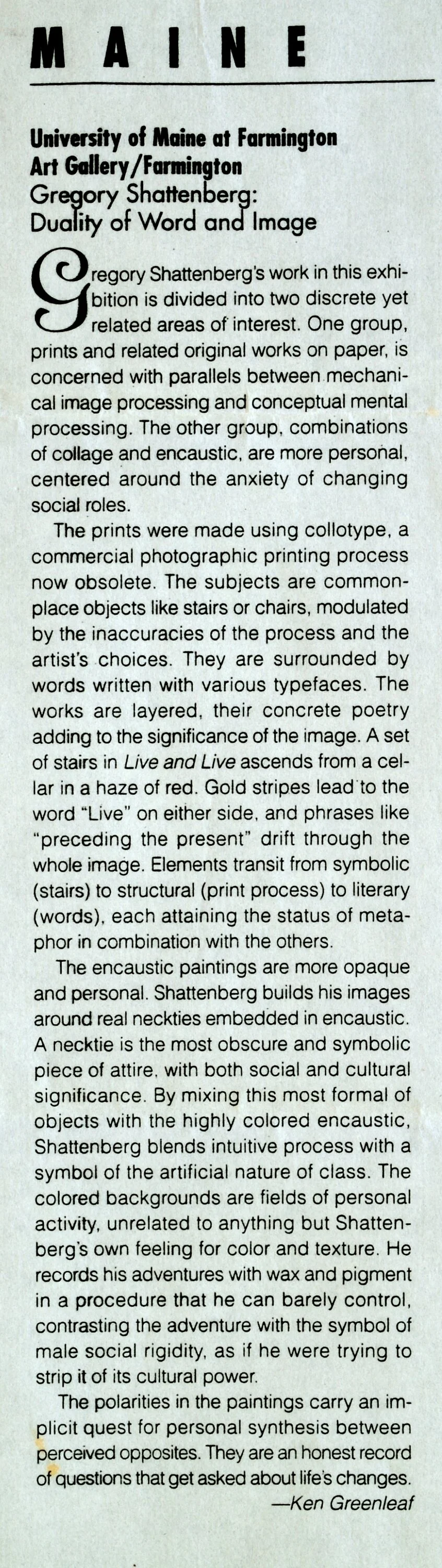 University of Maine at Farmington Art Gallery