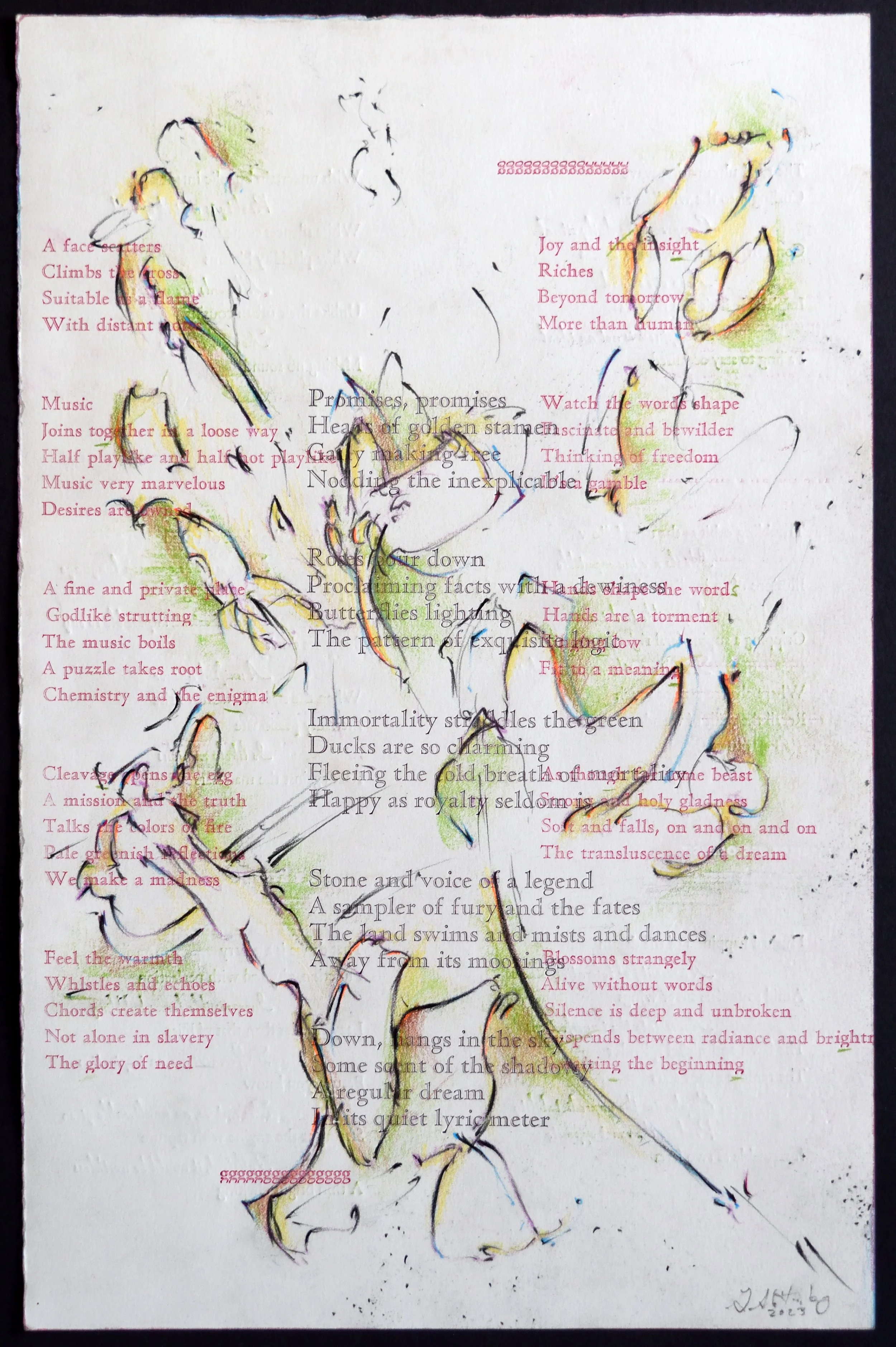    n - One Fine Day      rag paper remnant,  11 x 16 