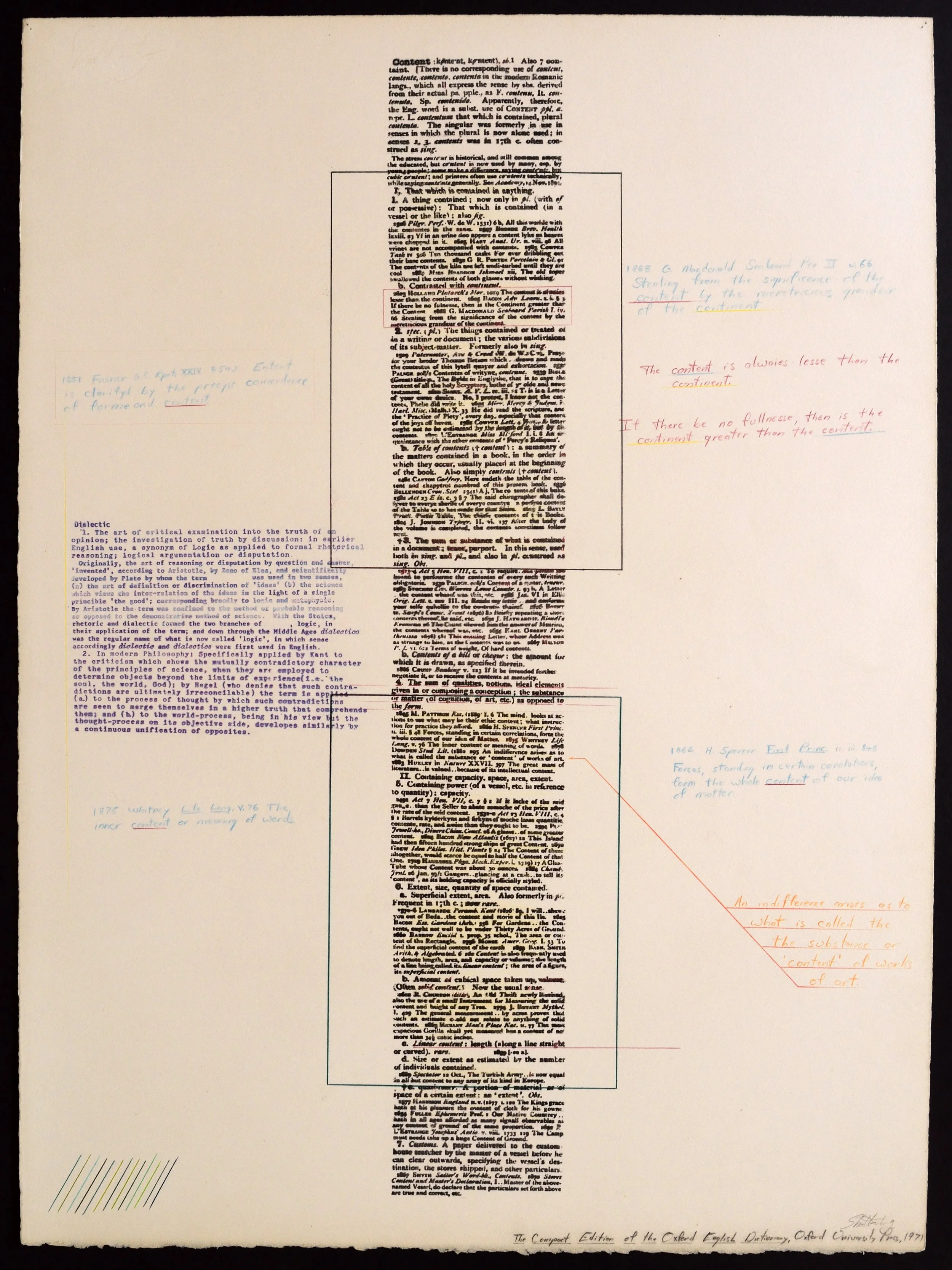  #11)       Content, with references to Continent, and a note on Dialectic  
