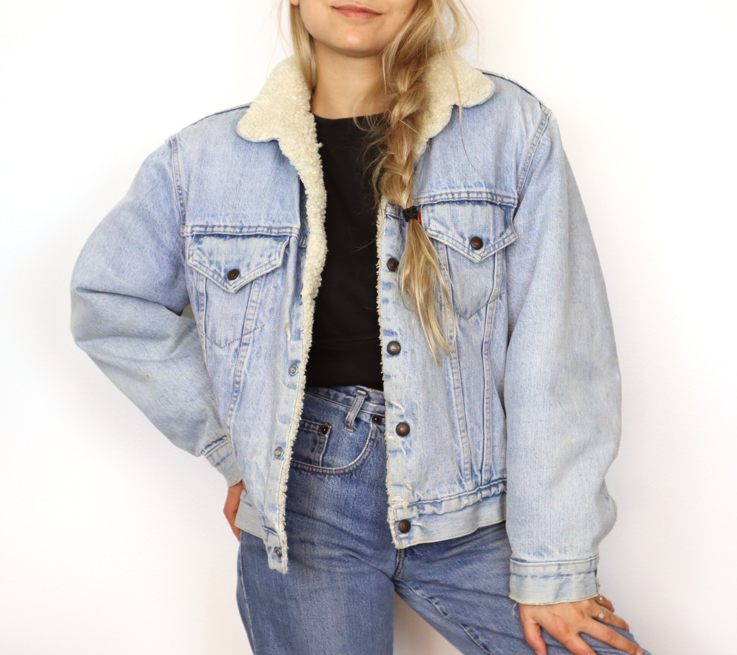 Levi's vintage 70s/80s denim sherpa jacket