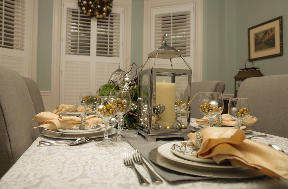 holiday table setting interior design