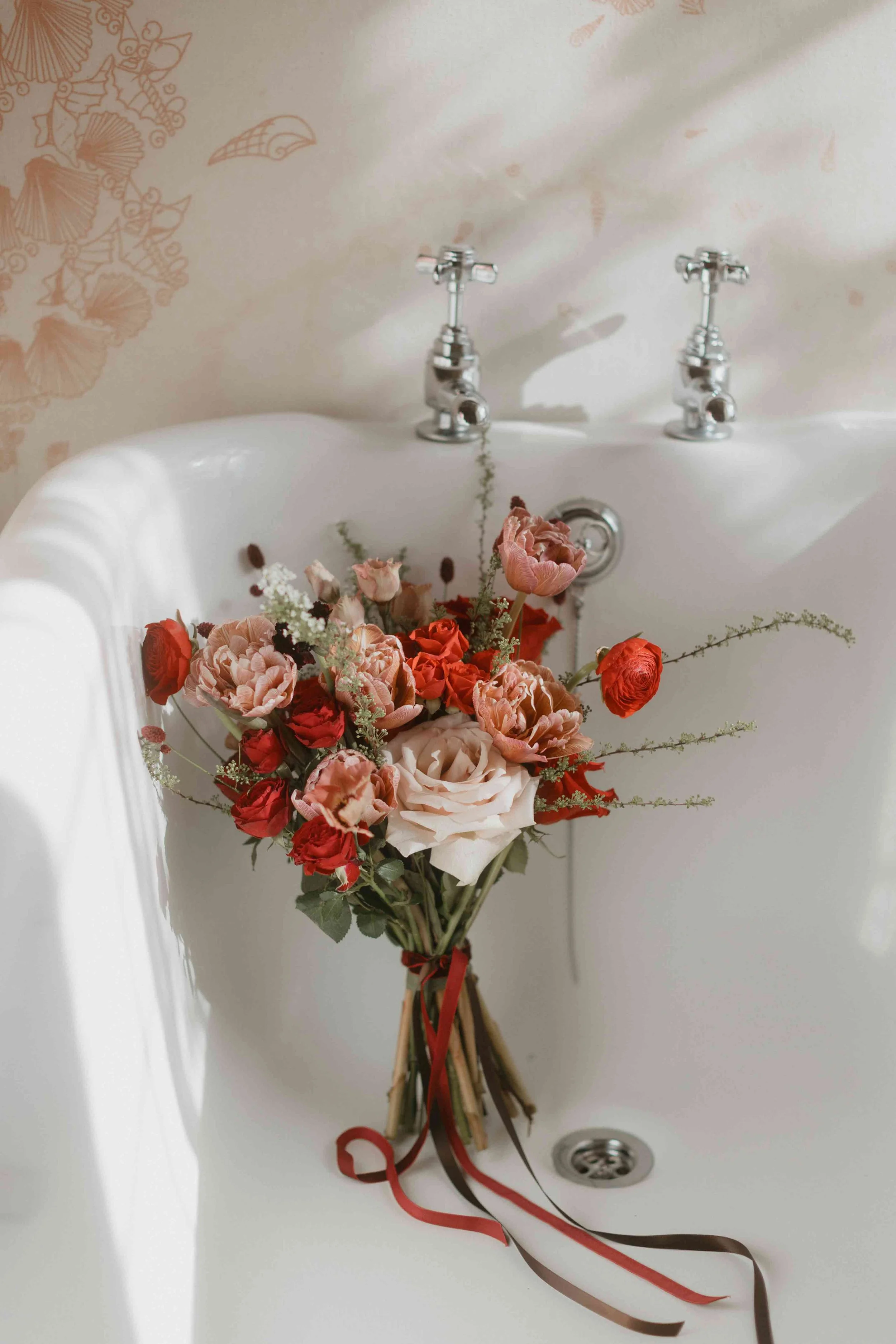 elite bridal bouquet captured beautifully in the stunning Askham Hall by eriinbrowne wedding photographer