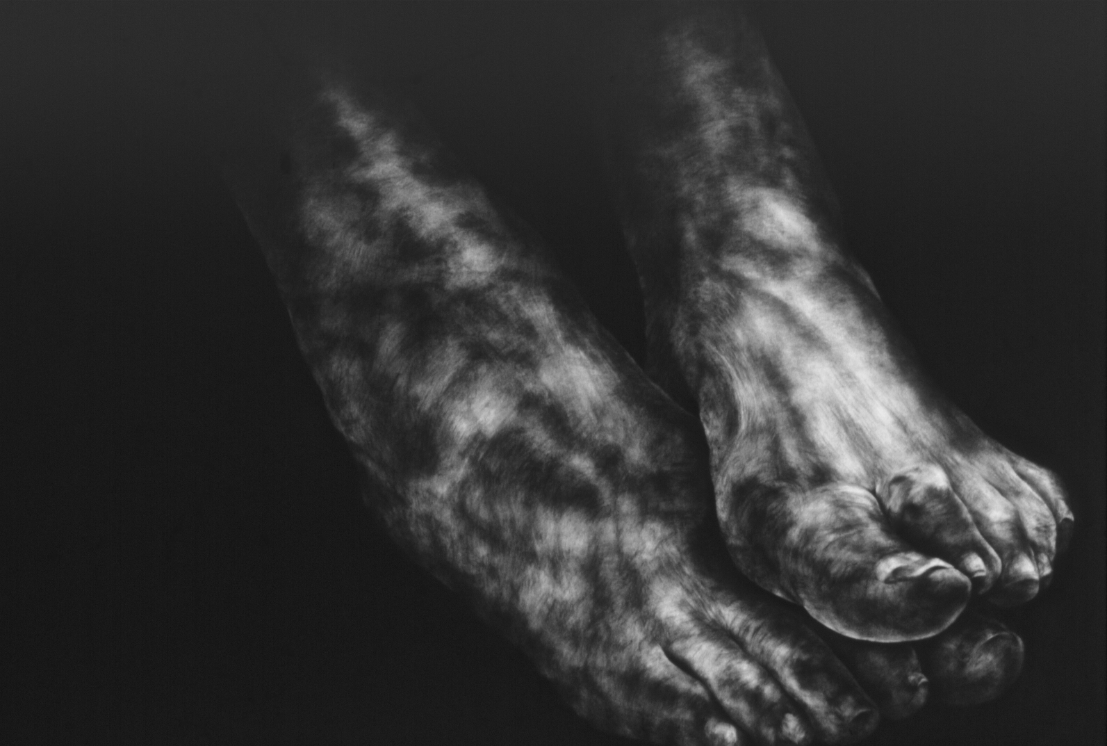 Private Clock, 1995 Charcoal on Paper, 150 x 210cm.