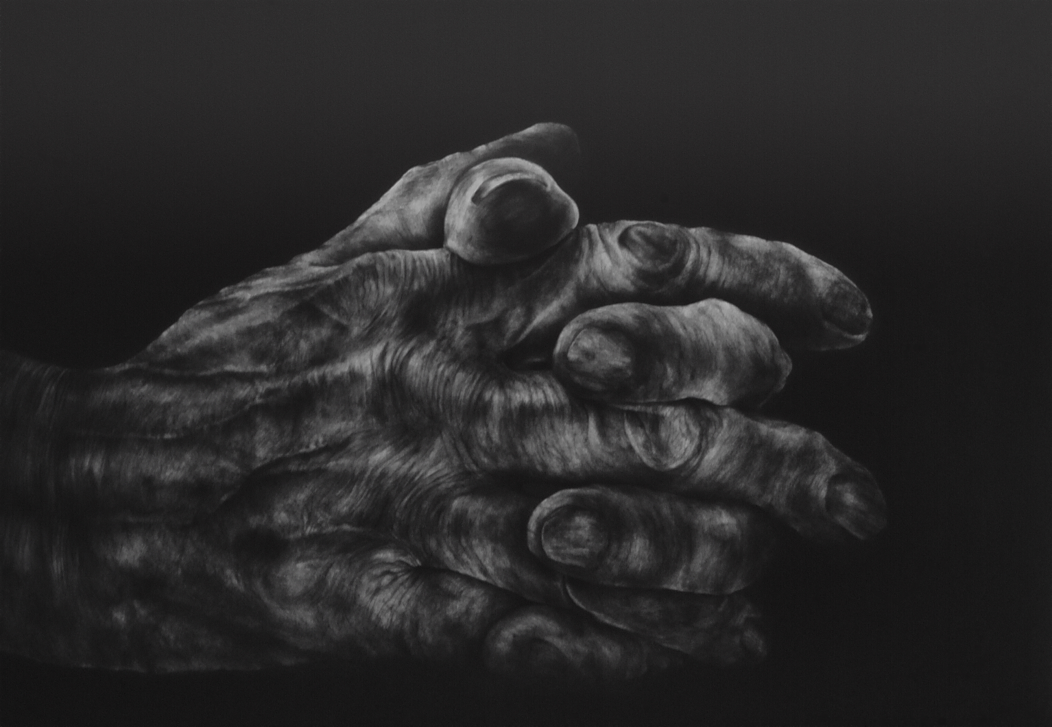Father… Uimhira ceathar… a cuig , 1995 Charcoal on Paper, 150 x 210cm.