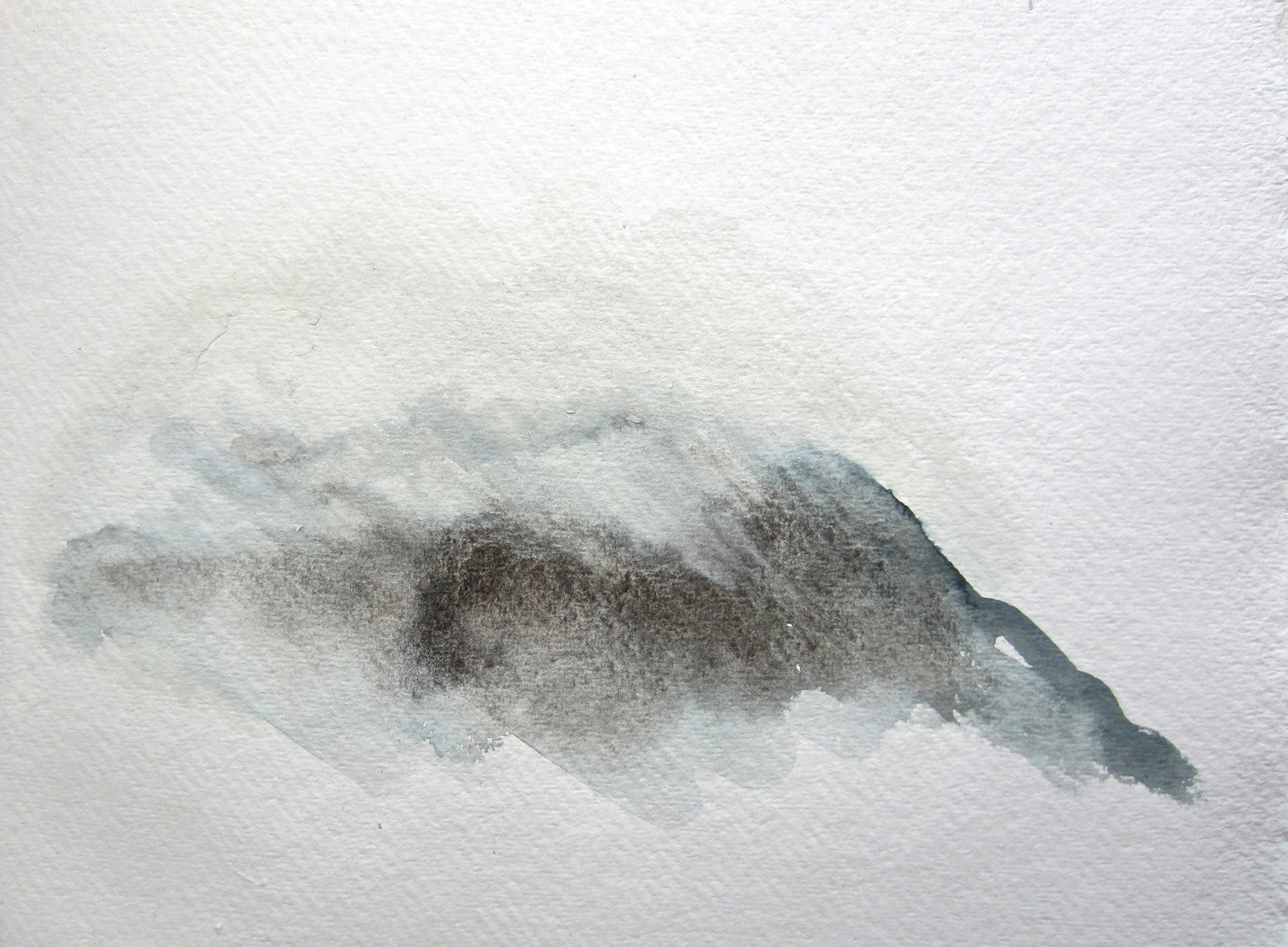 Mountains II , 2010 Watercolour & Gouache, 21 x 18cm.
