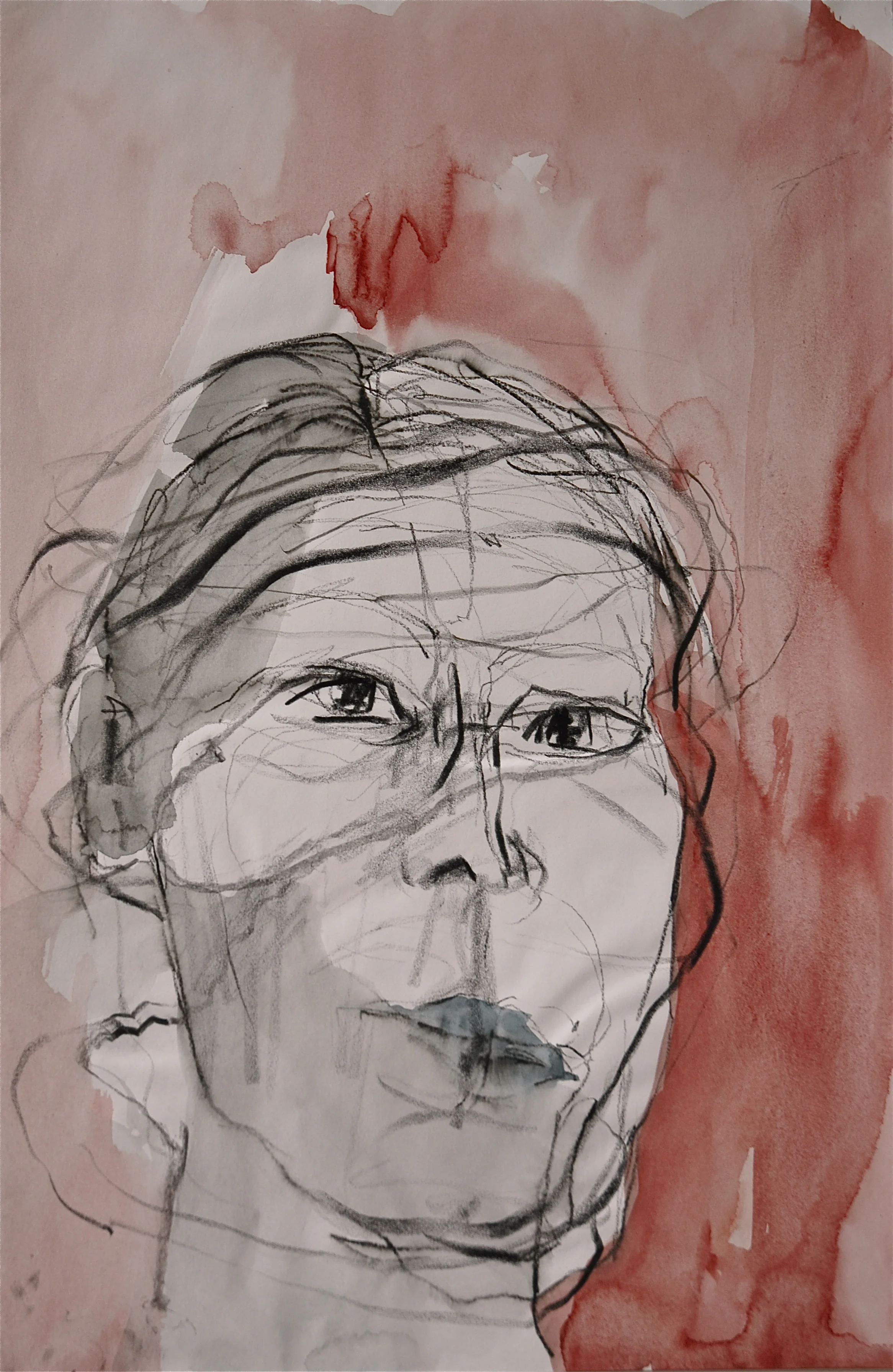 Blue Lips , 2013 Pencil & Watercolour, 42 x 30cm.