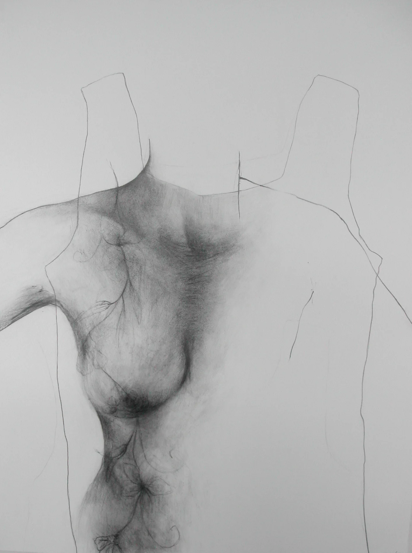 Open Arms, 2005 Pencil on Paper, 76 x 56cm.