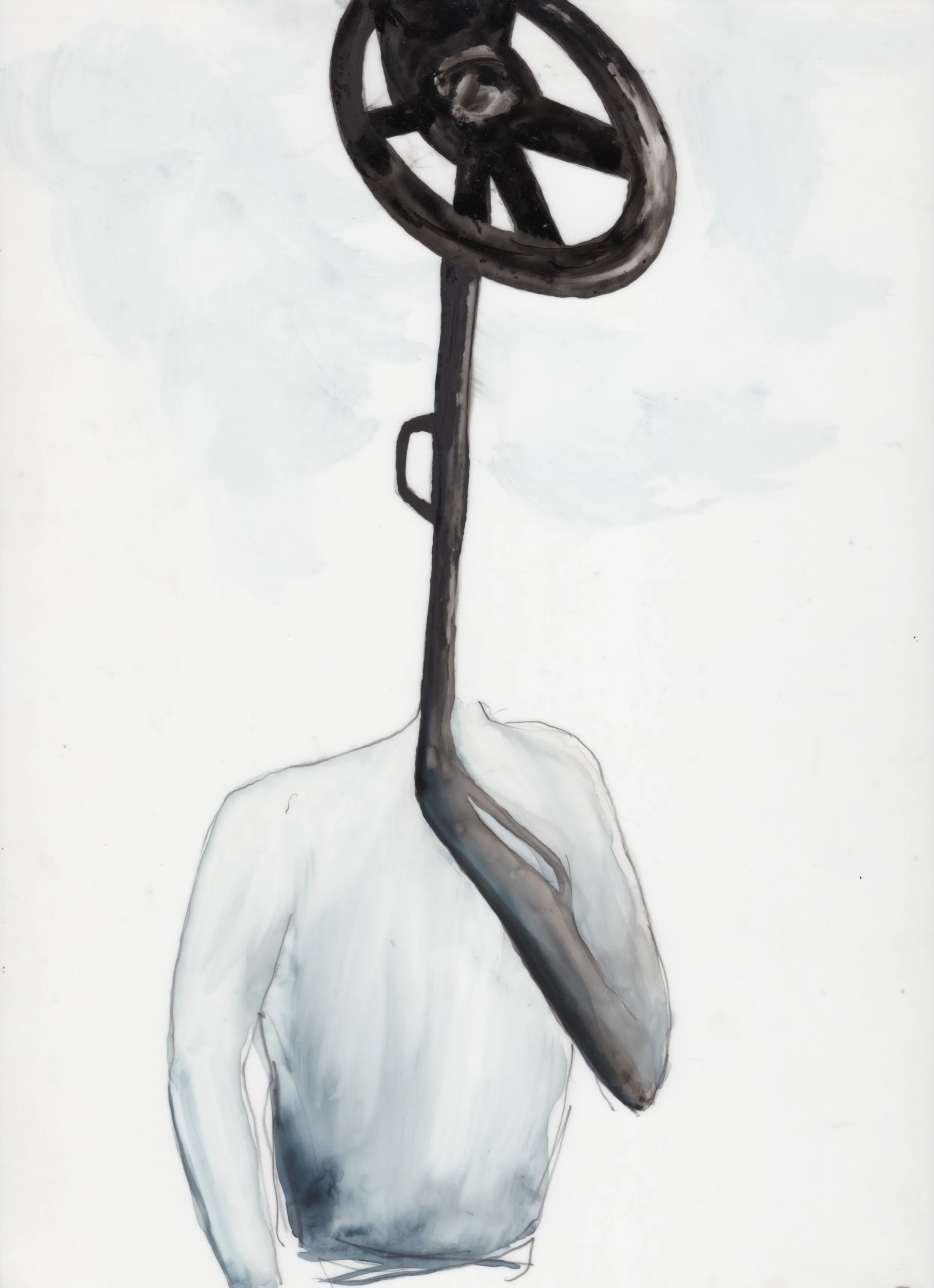 Gauge , 2018 Watercolour, Ink & Pencil on Translucent Paper, 30 x 23 cm.