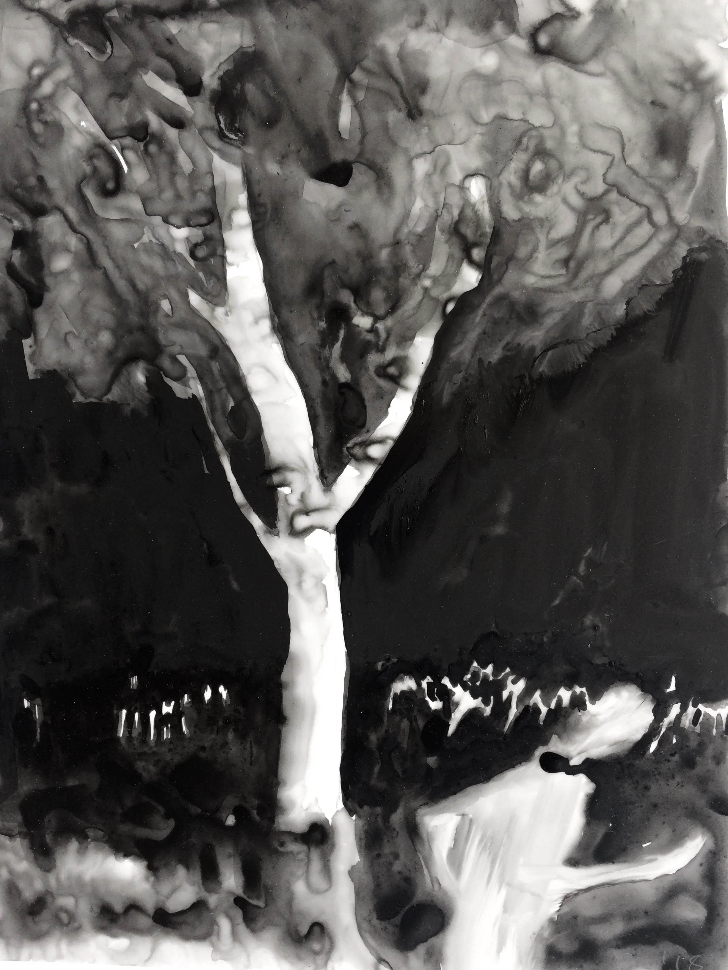 Untitled , 2018 Ink on Translucent Paper, 30 x 23 cm.