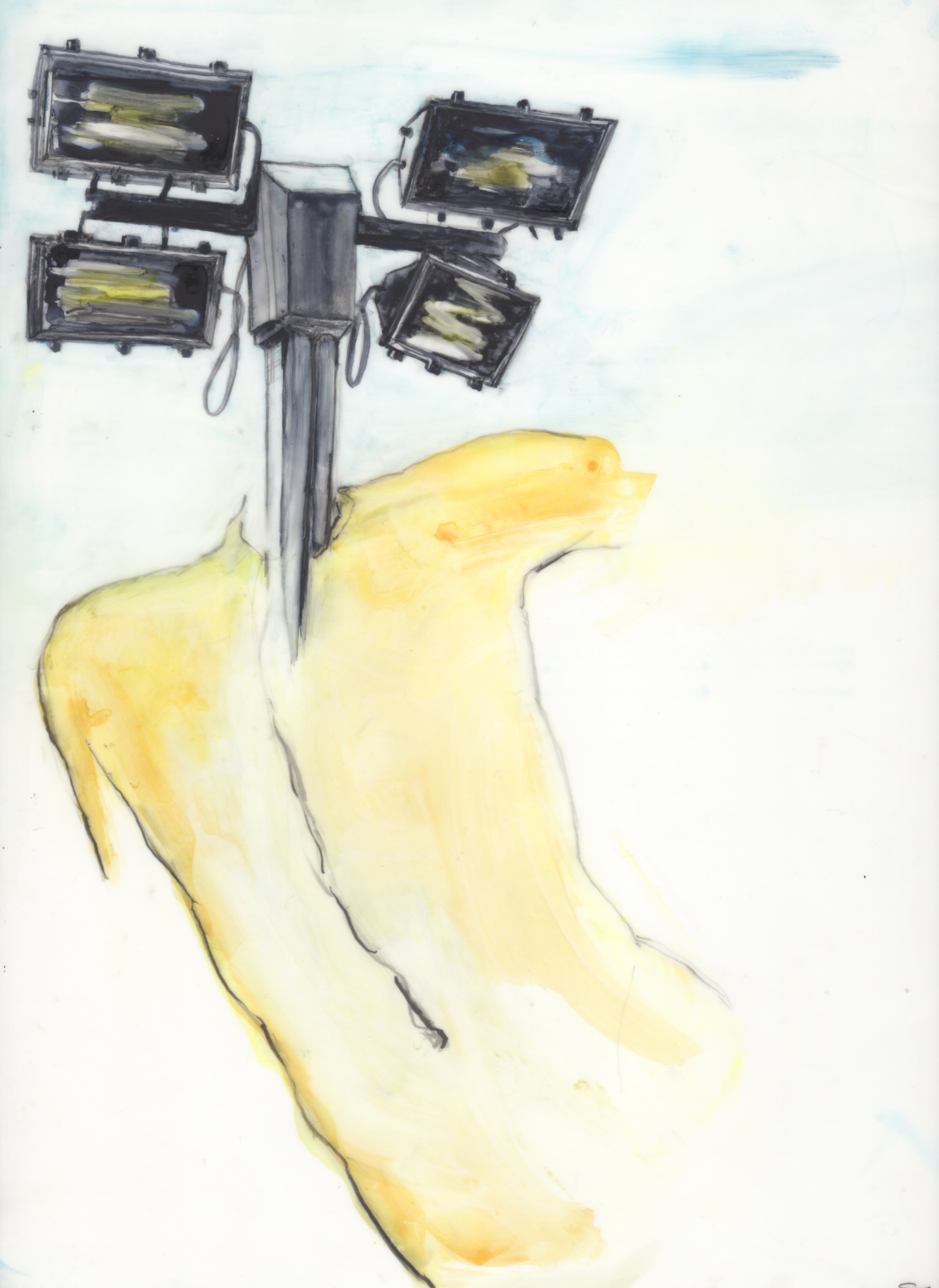 Untitled , 2018 Watercolour, Ink & Pencil on Translucent Paper, 30 x 23 cm.