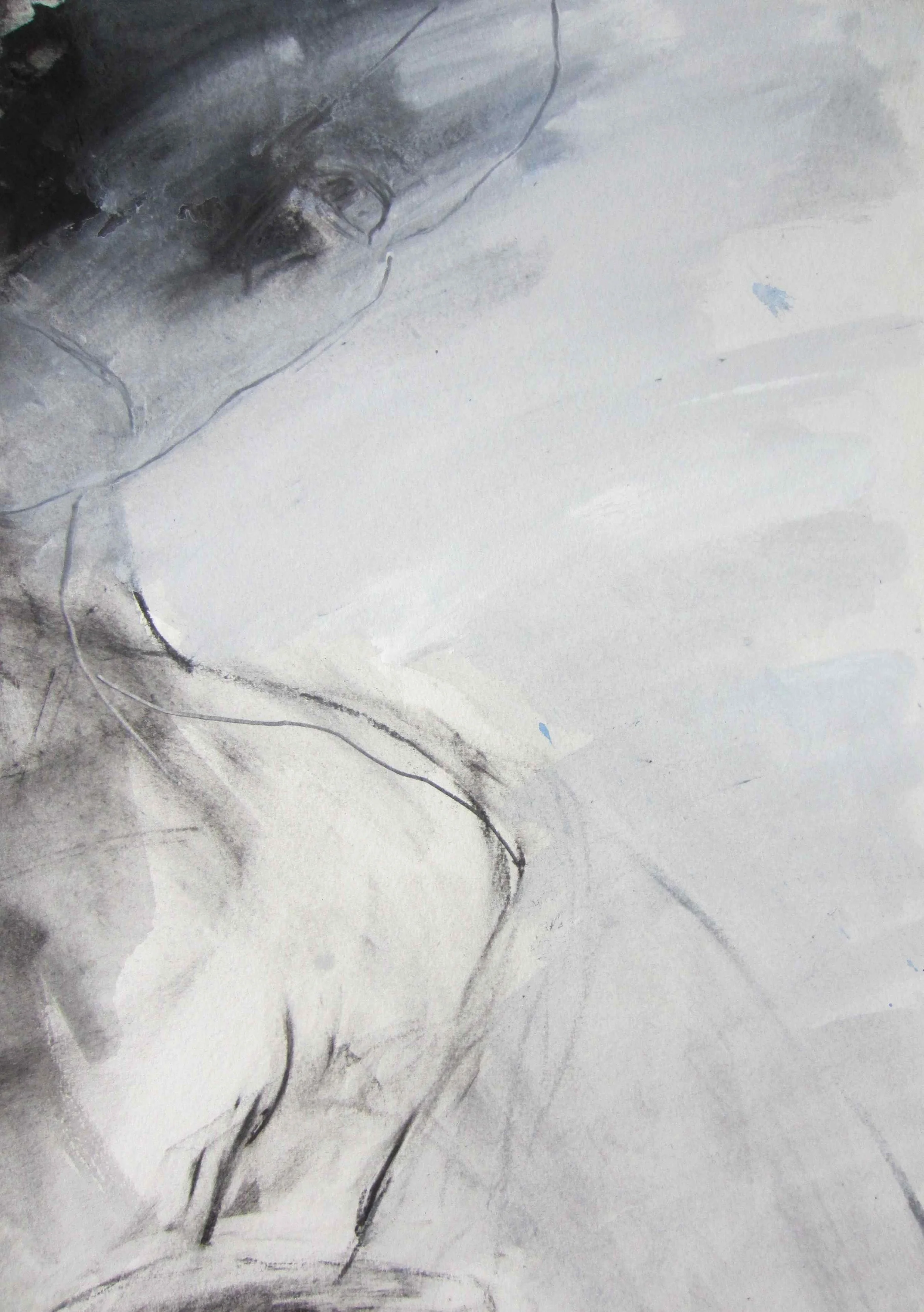   Keep Going , 2013  Pencil, Watercolour on Paper   42 x 29 cm. 