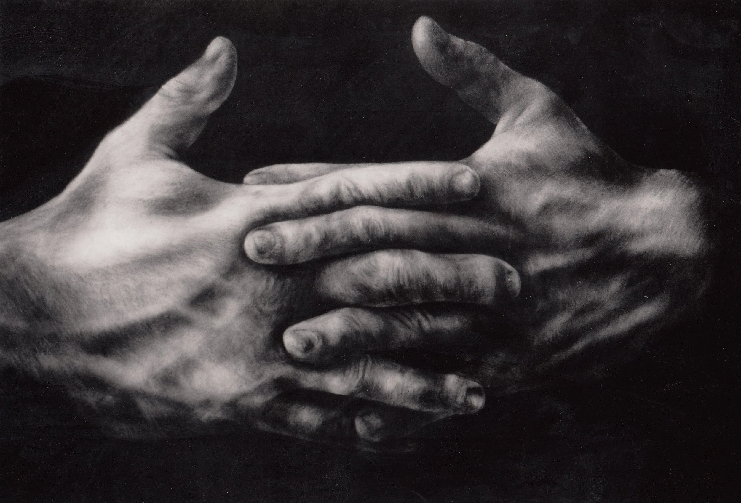   Current , 1994  Charcoal on Paper  230 x 76 cm.  Detail - Lower Panel 