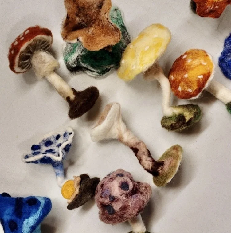 Mushroom Needle Felting Sunday November 23 12-3pm