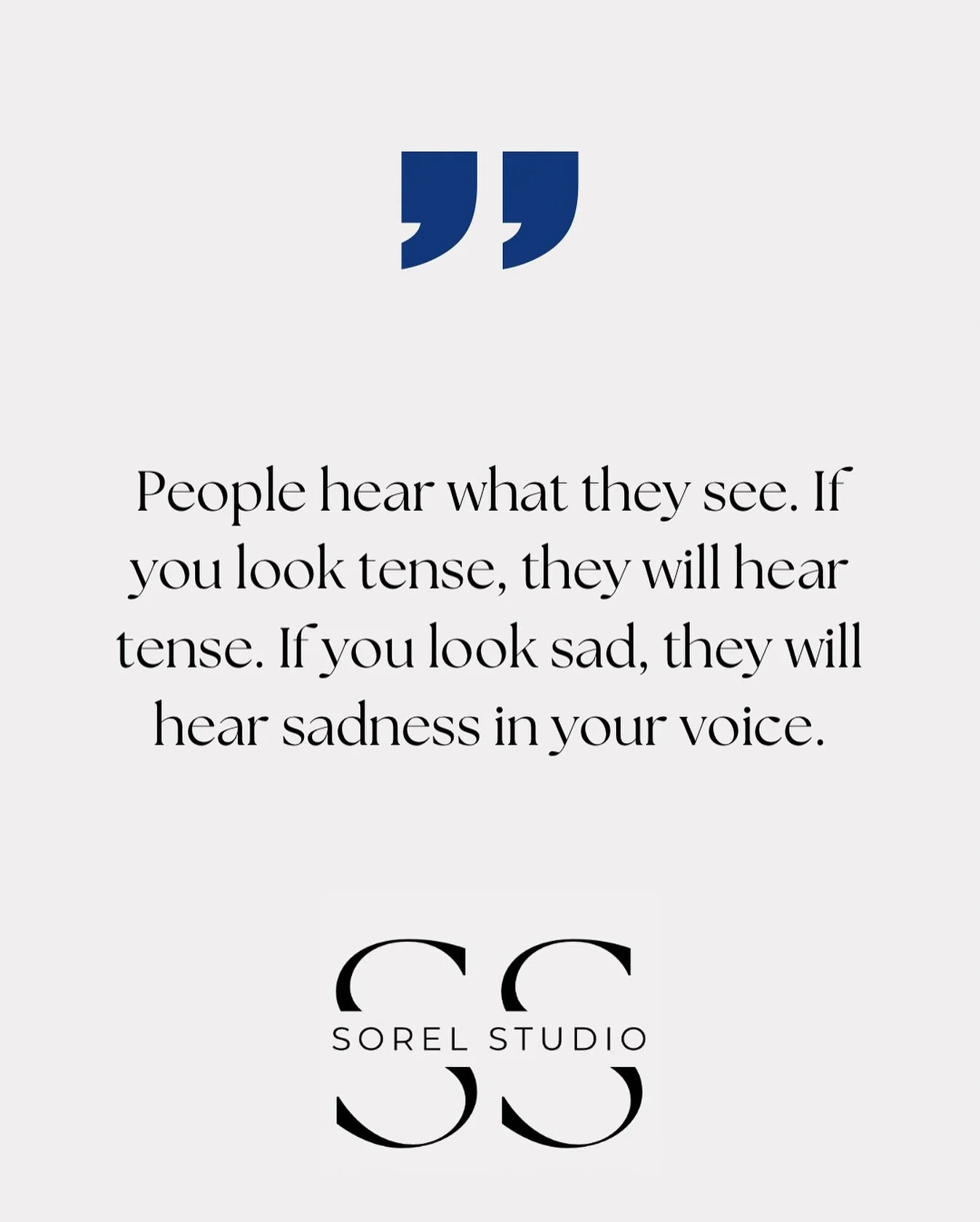 People hear what they see. If you look tense, they will hear tense. If you look sad, they will hear sadness in your voice.
🔹
#voiceteacher #singer #singing #music #vocalcoaching #singinglessons #sing #voice #vocalist #canto #voicelessons #tecnicavoc