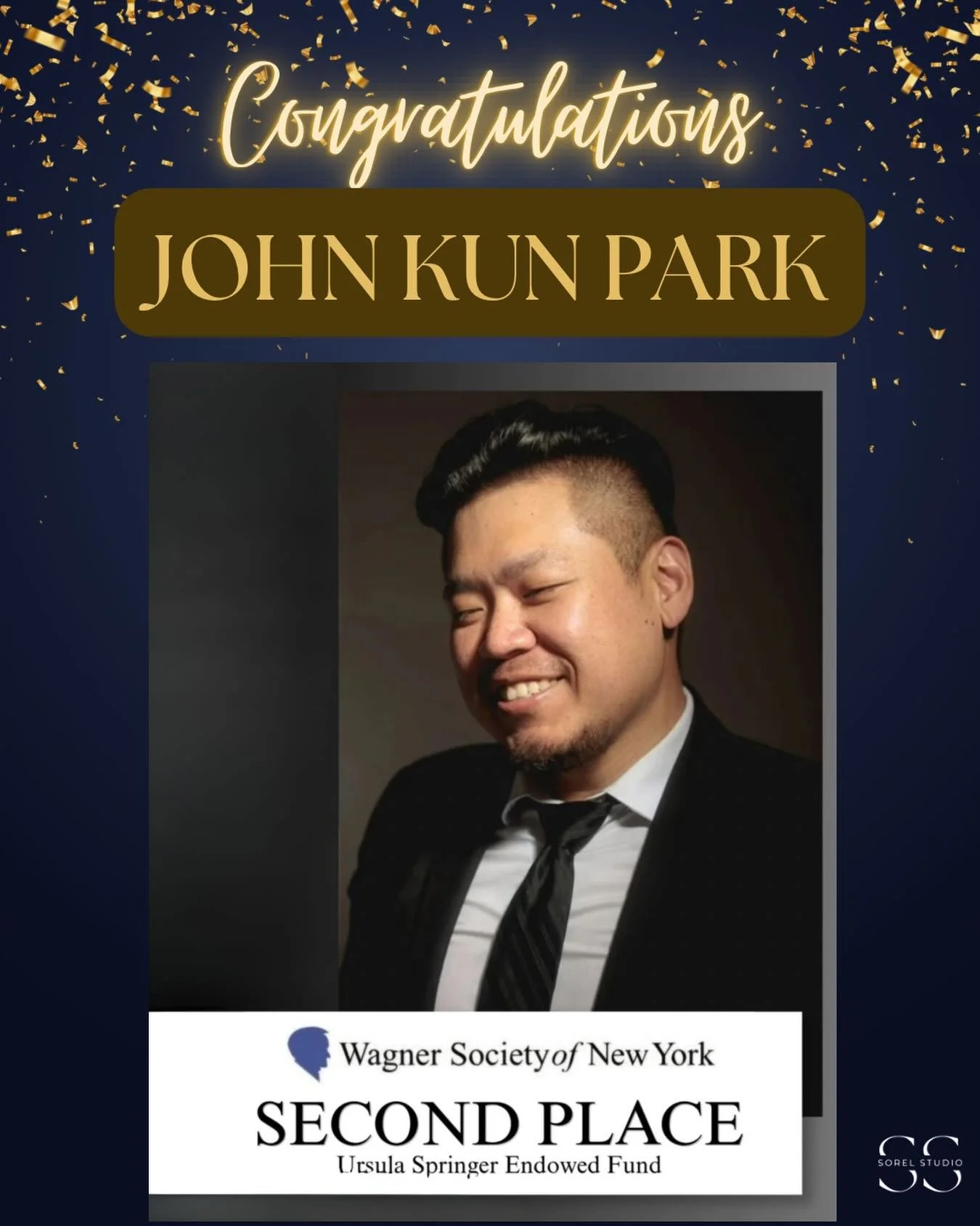 Huge congratulations to @johnkunparktenor for receiving the second place prize in the @wagnersocietyny competition!
🔷

#opera #voiceteacher #singer #wagner #artist