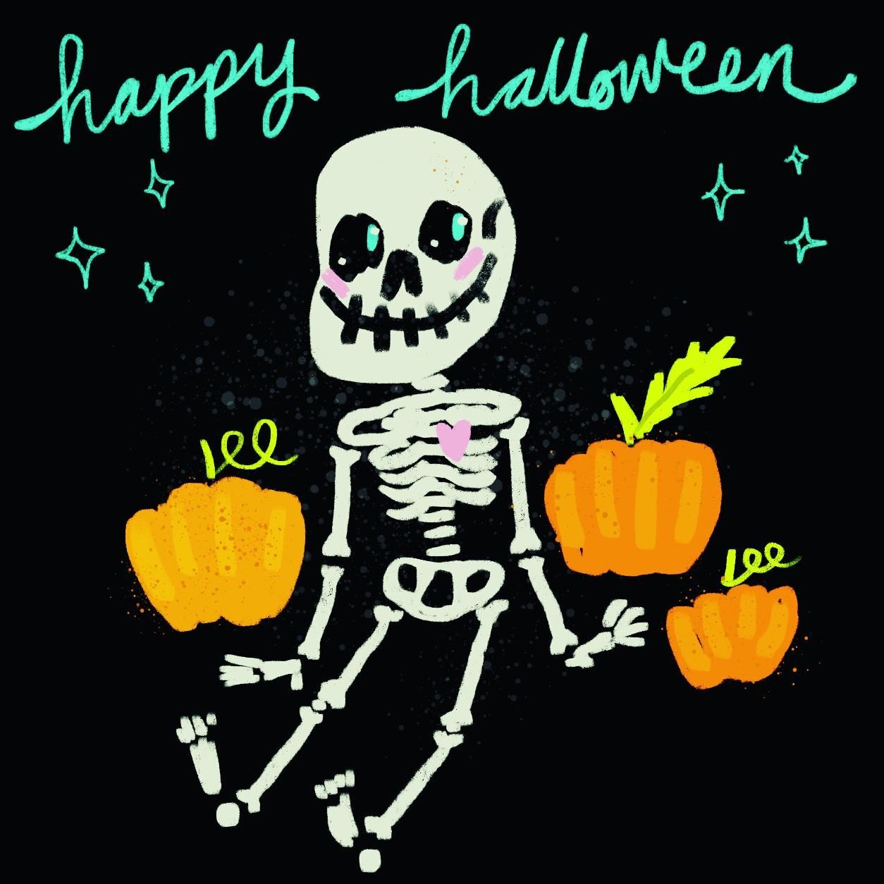 In a spooky mood. #halloweenprocreate #spookyskelly #happyhalloween #skeletonlove