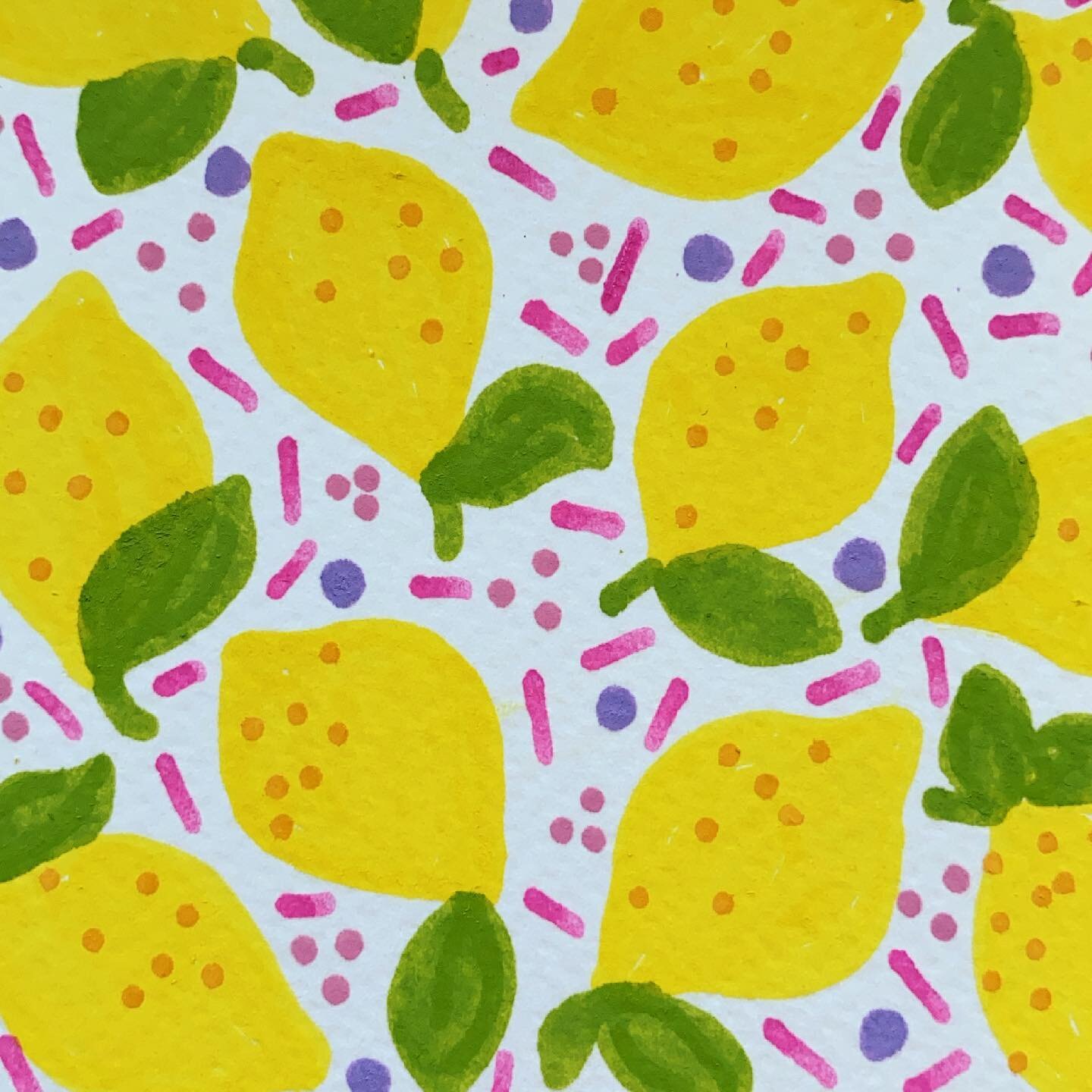 A break for my brain. Lemony sprinkles. #lemonysprinkles #paintpens #doodlyfun #summertimeart #hotlemonsummer