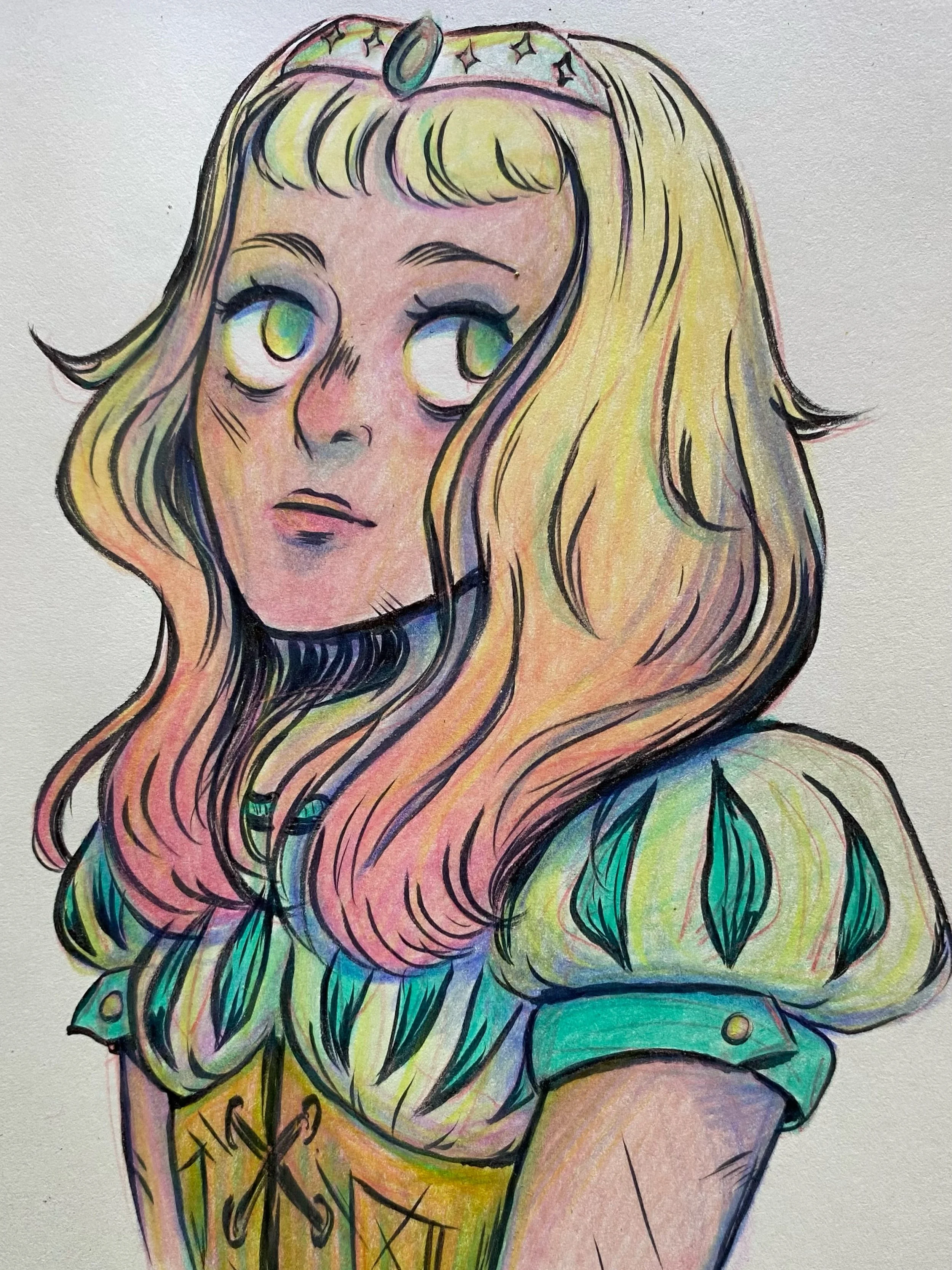 Just another princess 👑 #sapphicart #illustration #ladyknight #wlw