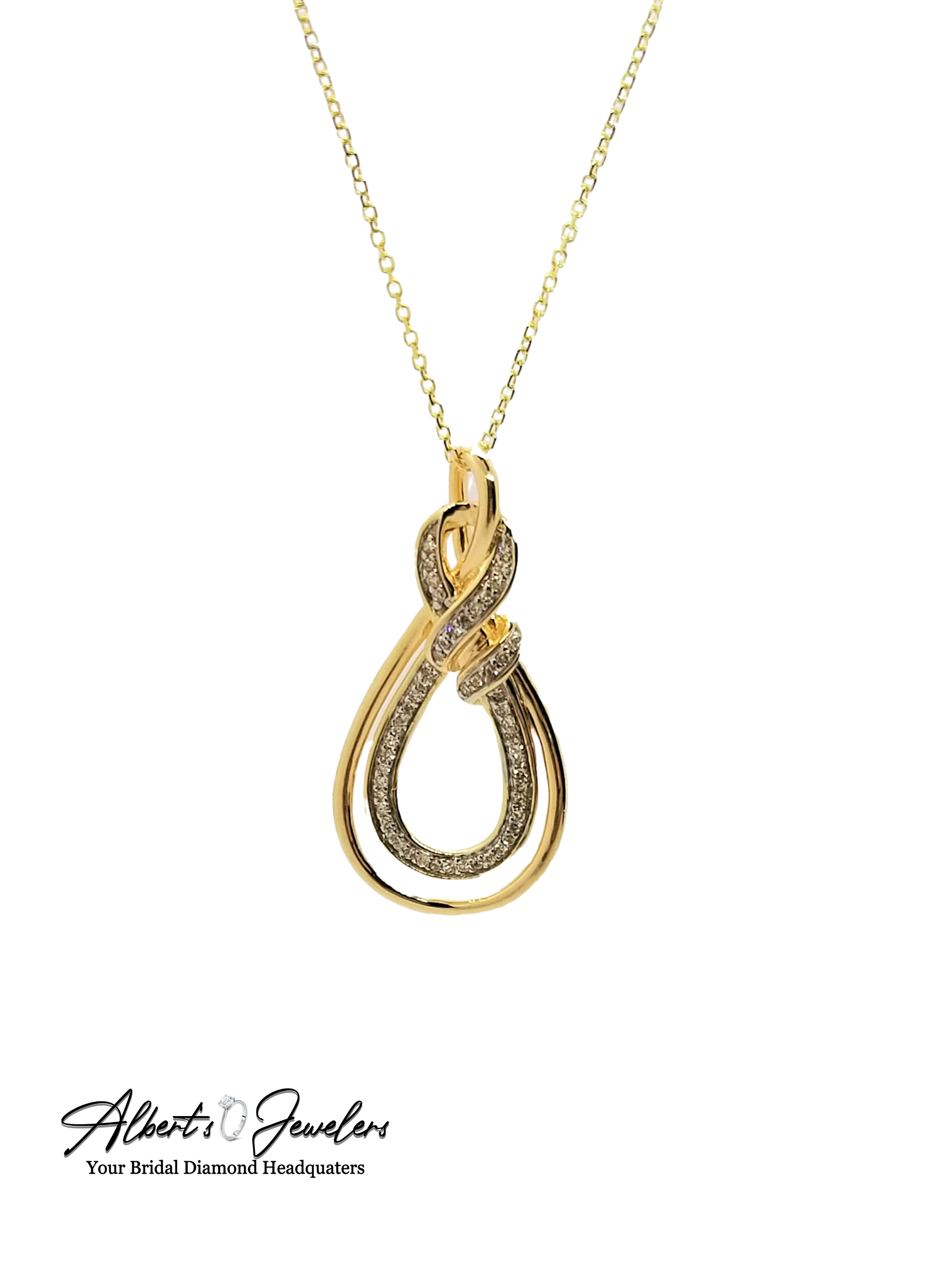14kt Yellow Gold .16cttw Love Knot 