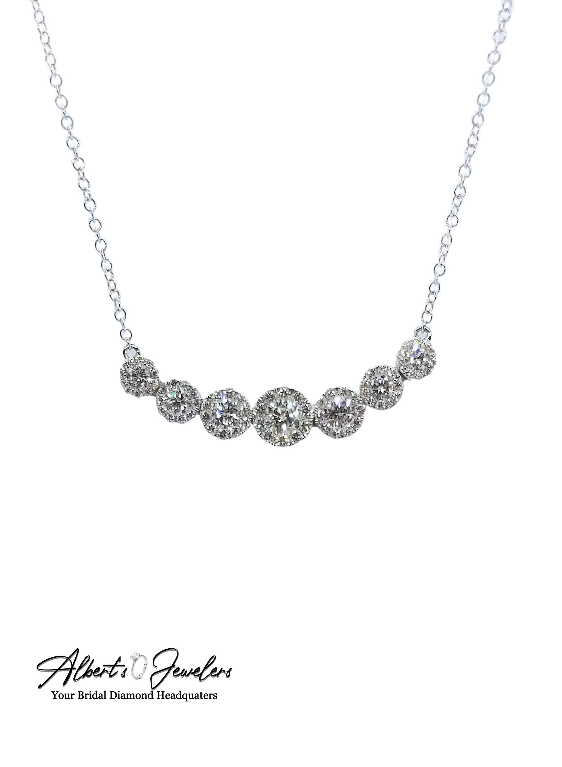 14kt White Gold .71cttw Diamond Pendant 