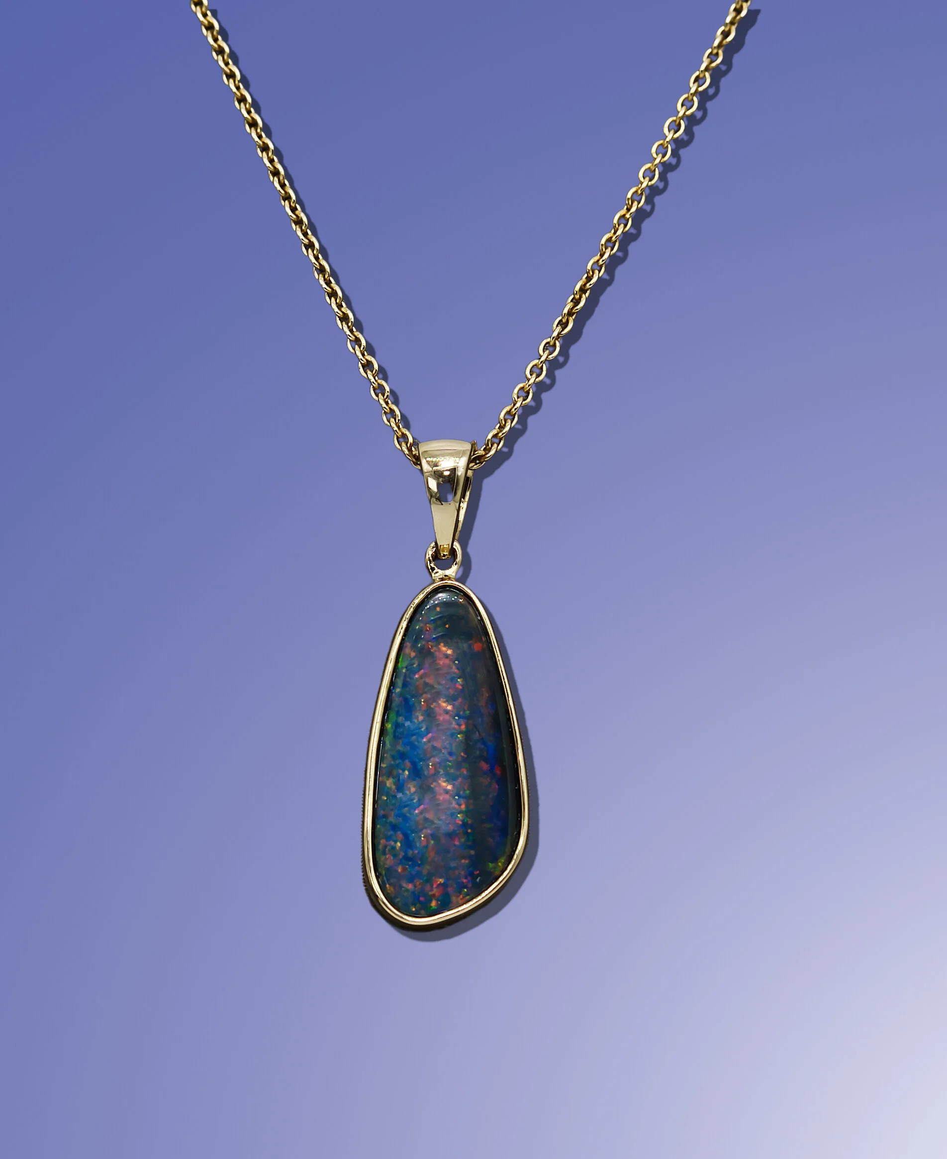 14kt Yellow Gold Australian Opal 