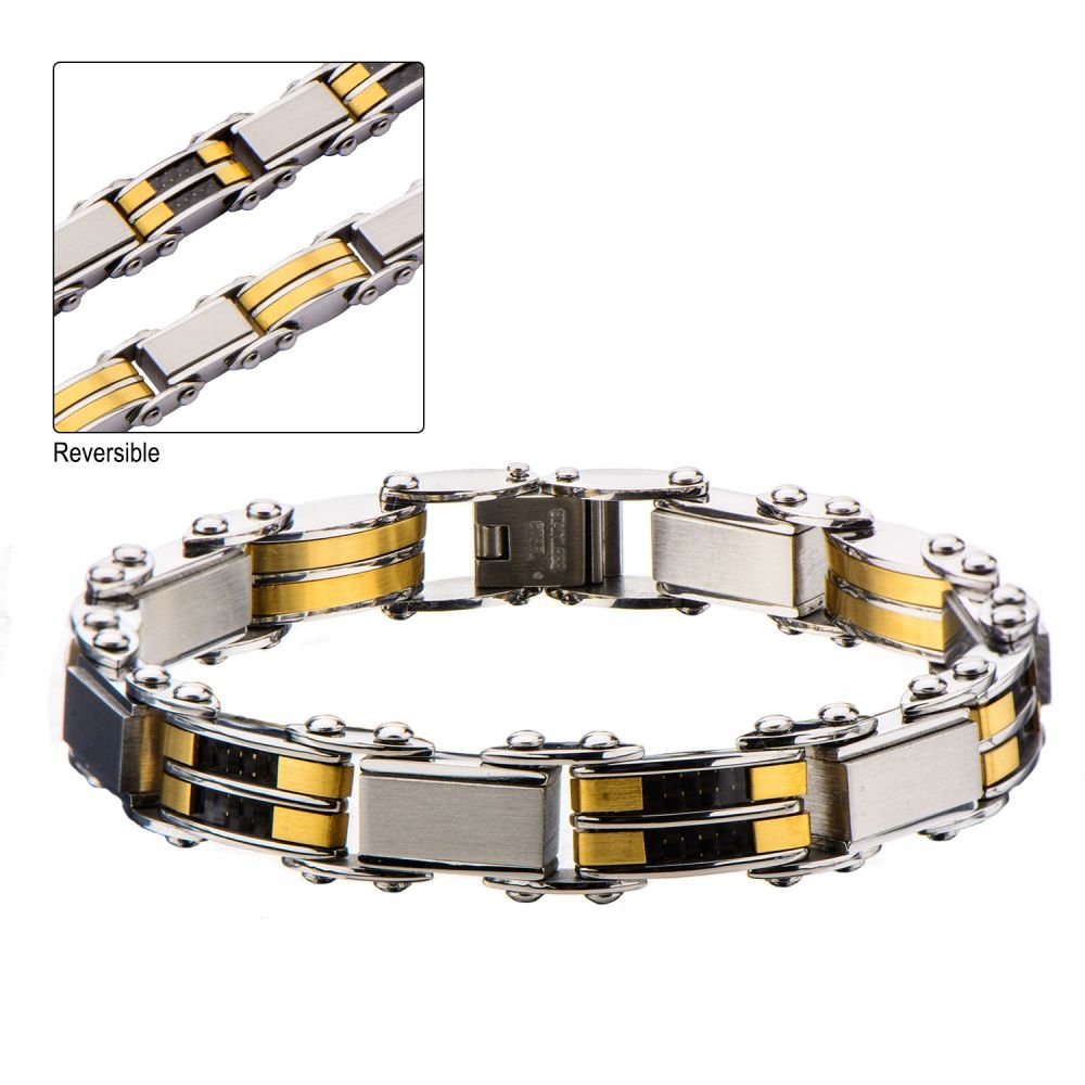 Italian Gold Men's Rolo Link Chain Bracelet in 14k Gold-Plated Sterling  Silver - Macy's