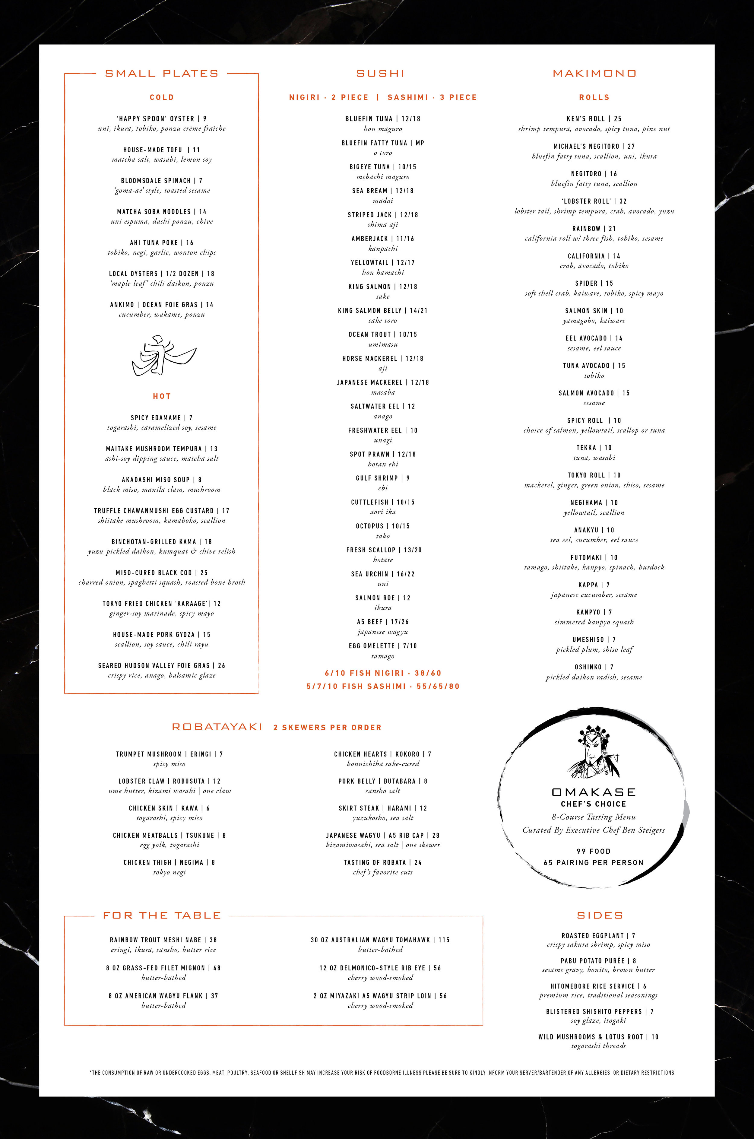 Pabu Menu Design — Kristi Michelson