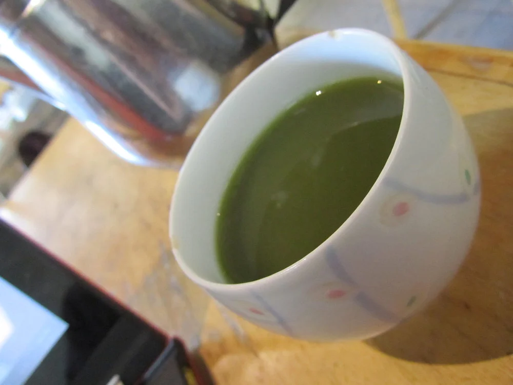 Matcha and a little work at Te. Houston, Texas. September 1, 2013.