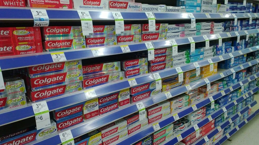 And this was just the toothpaste portion of the drug store aisle. Houston. June 8, 2013.