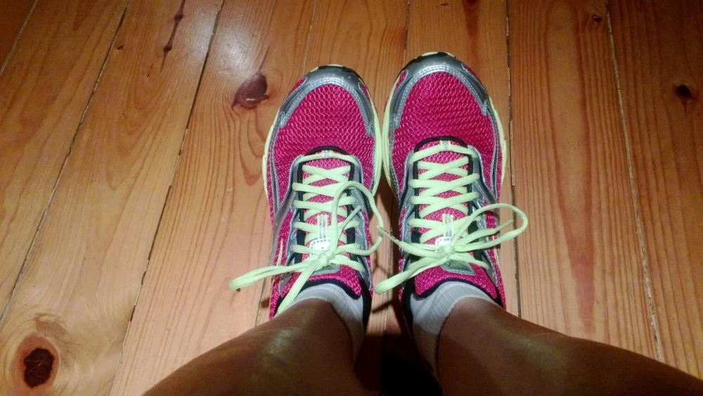 Geared up for a run. April 2013.