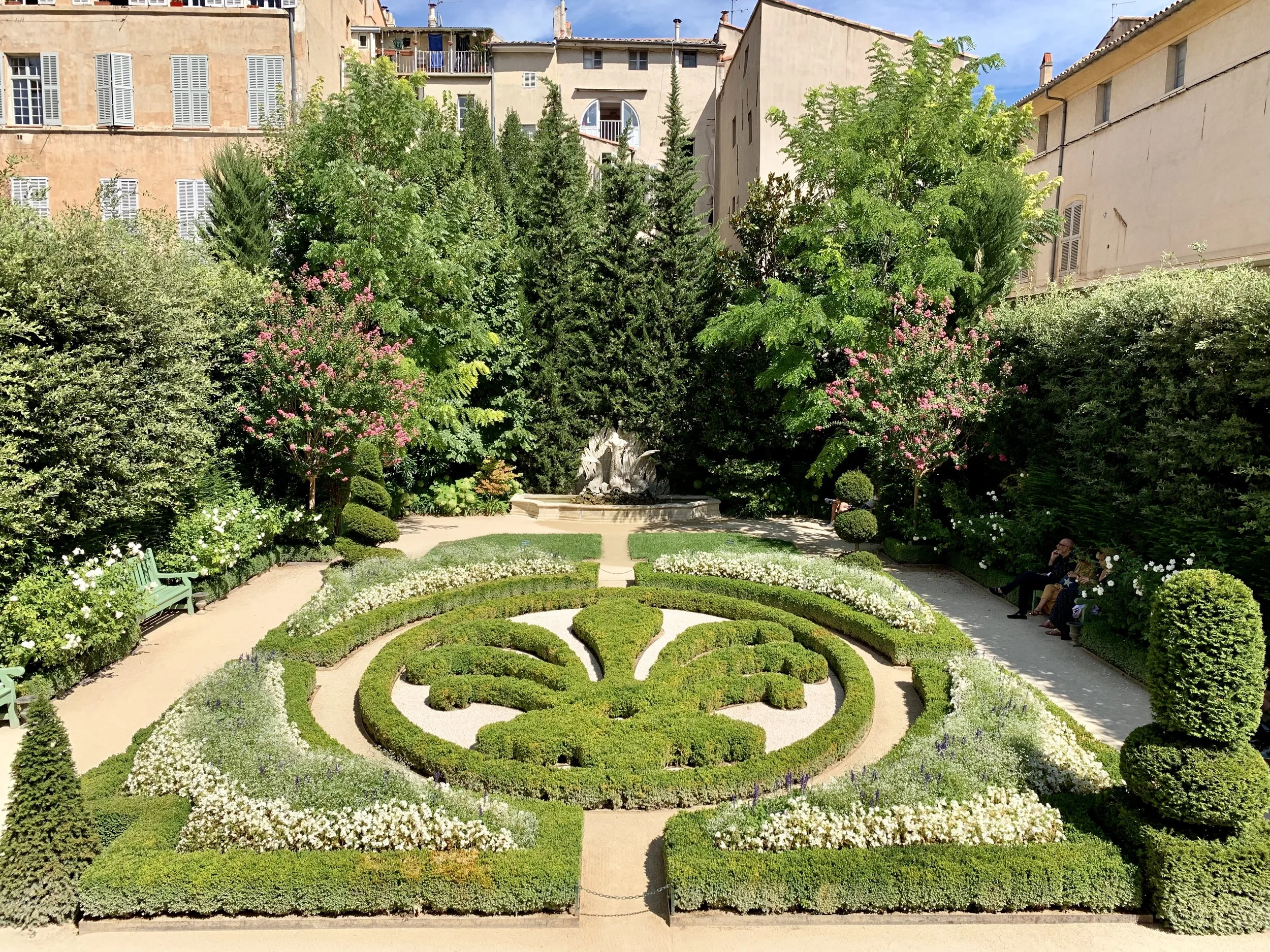 The interior gardens at the Caumont Centre d’Art in Aix-en-Provence, France. August 17, 2019.