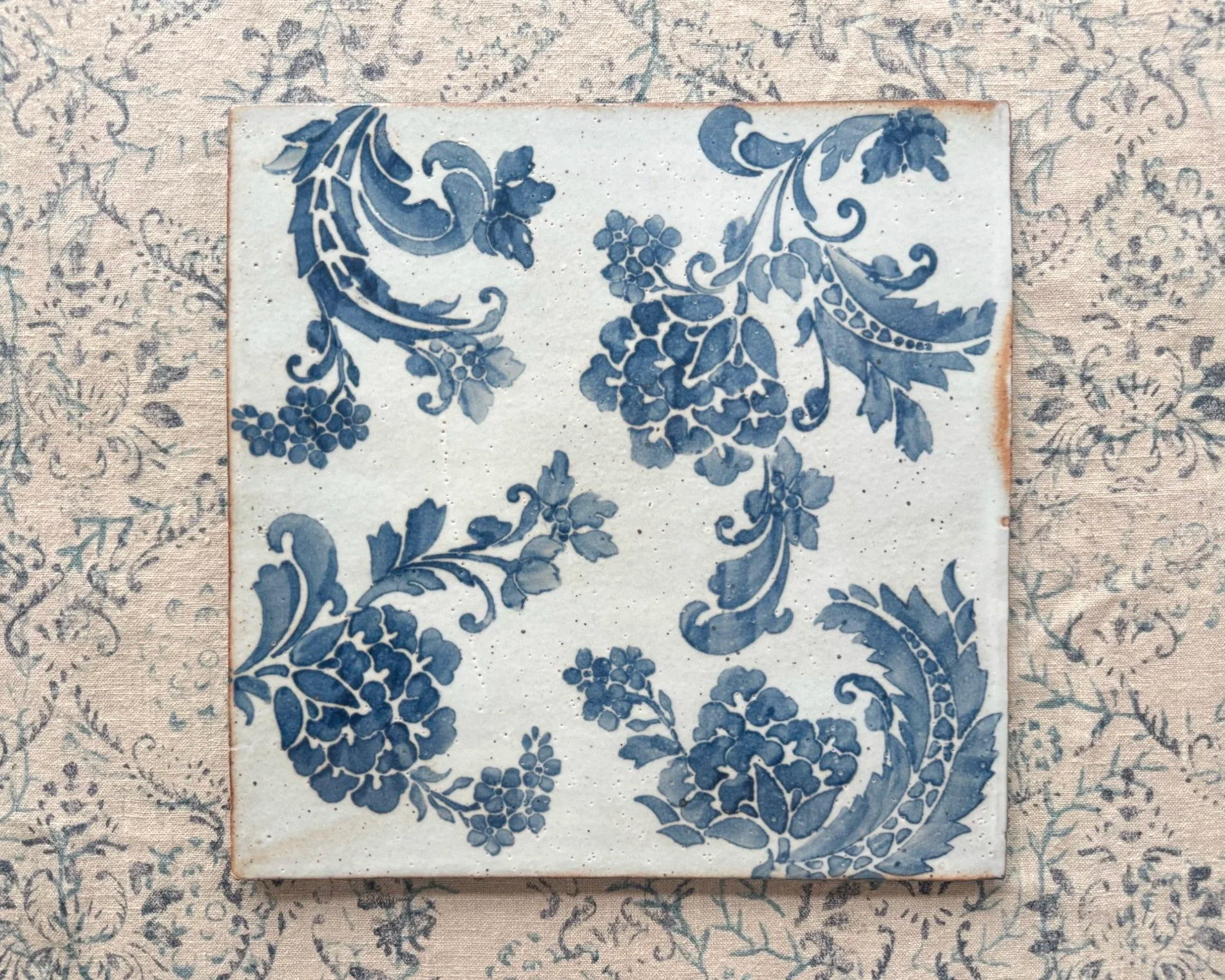 Indigo Collection Tile Trivet/Cake Plate