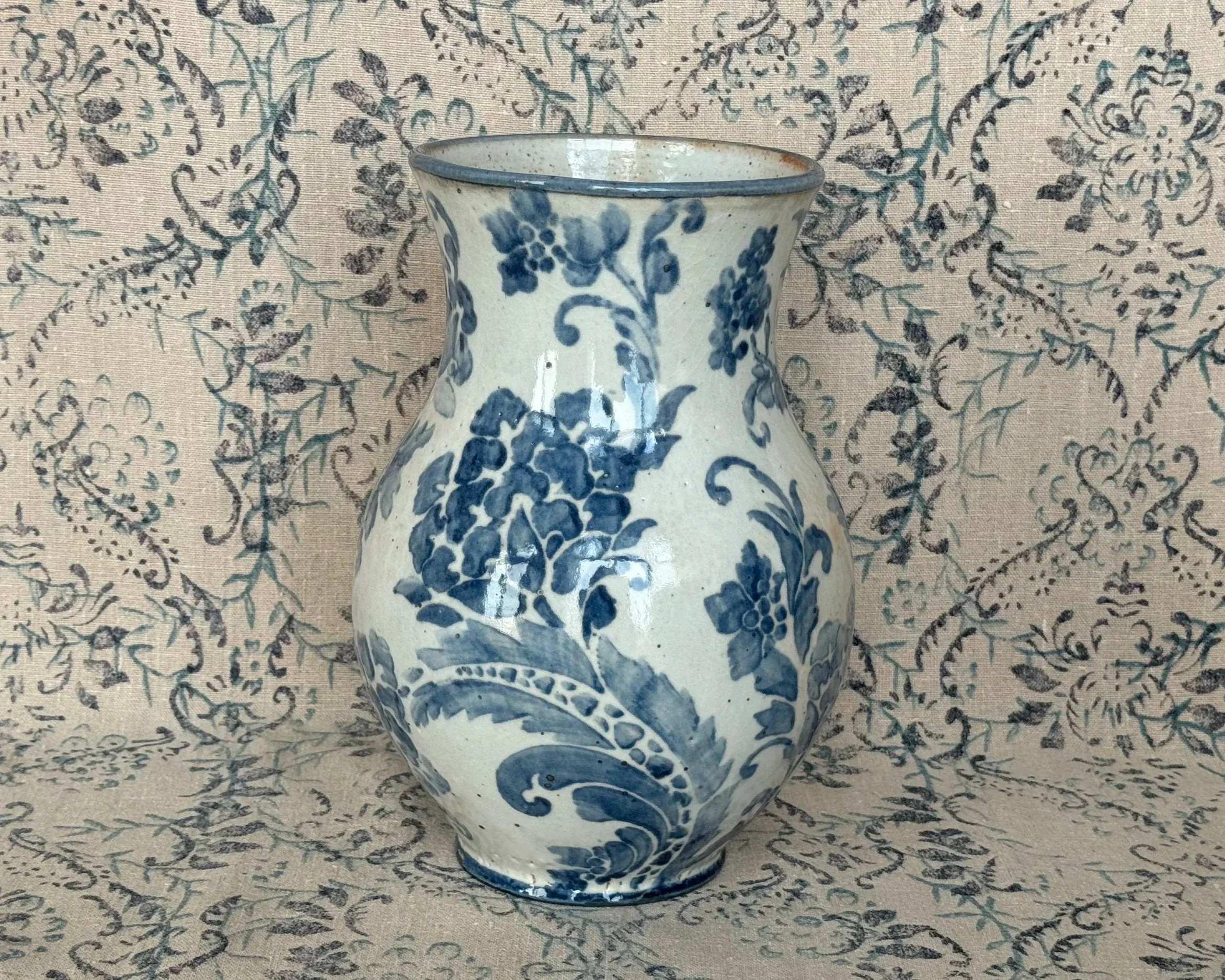 Indigo Collection Large Curvy Vase #2