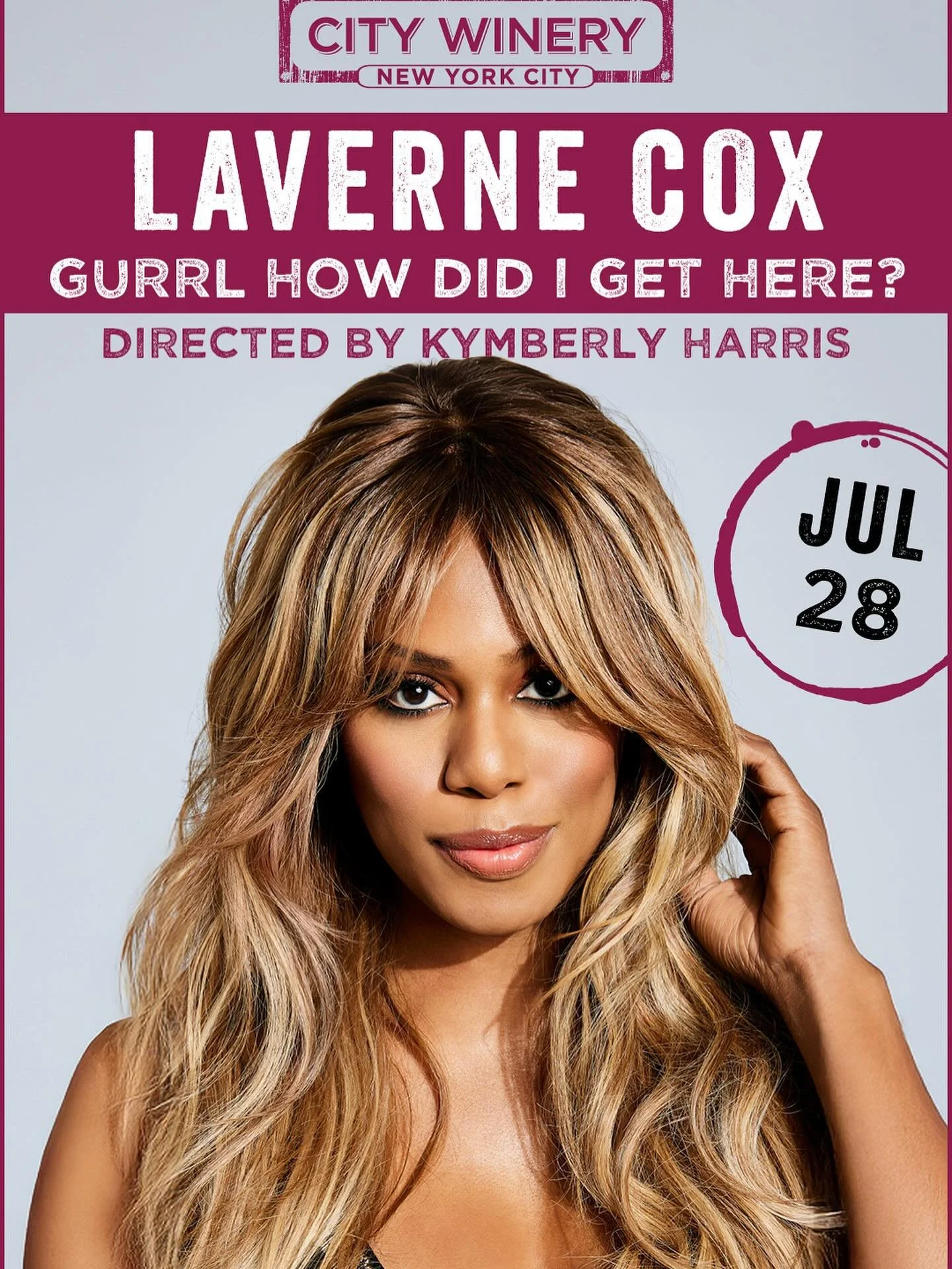 I am beyond thrilled to be returning to NYC to direct Laverne Cox in her inaugural solo show at City Winery NYC. NYers, please be sure to get your tickets now before the show is sold out! I have a deep respect for the solo show medium and the excitin