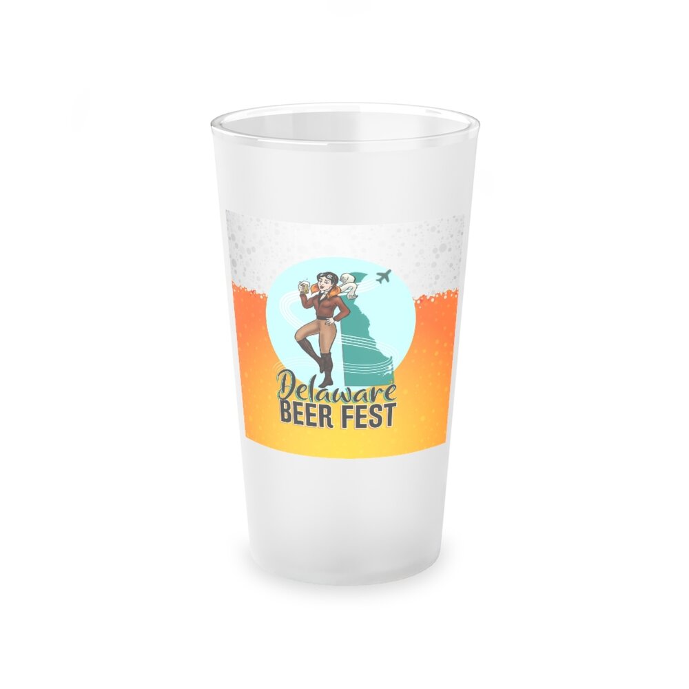 Frosted Pint Glass, 16oz