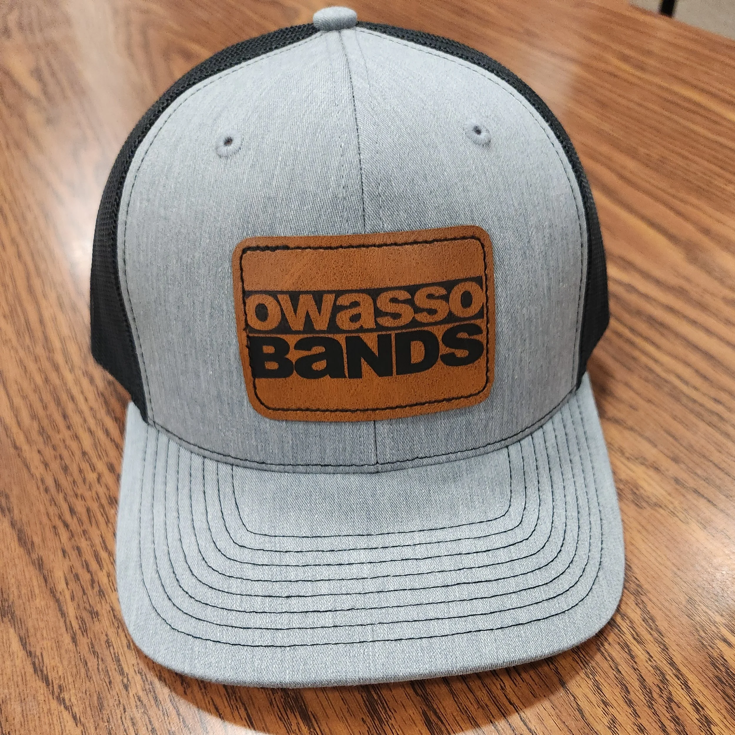 Owasso Bands Leather Patch Trucker Hat