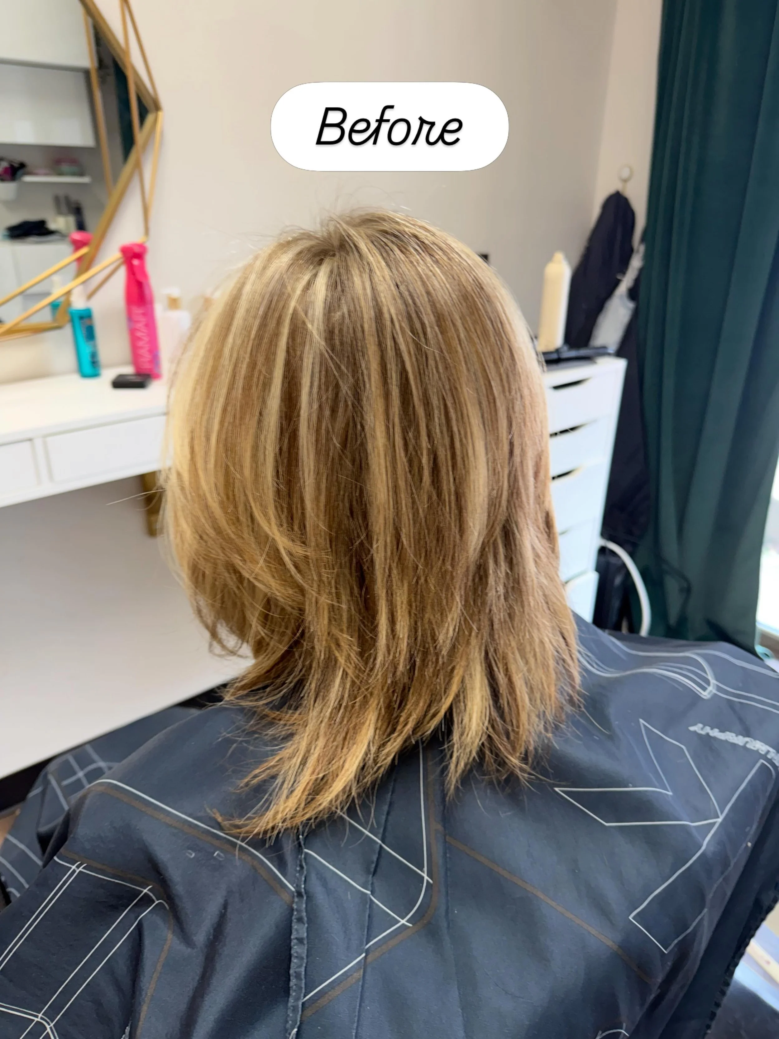 Fragile hair that struggled to hold length and fullness.

Luxury micro K-tip extensions individually bonded for seamless movement and ultimate flexibility.

Tiny, discreet attachments customized to blend perfectly with her natural hair.

Length. Dens