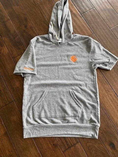 Short Sleeve Hoodie Grey
