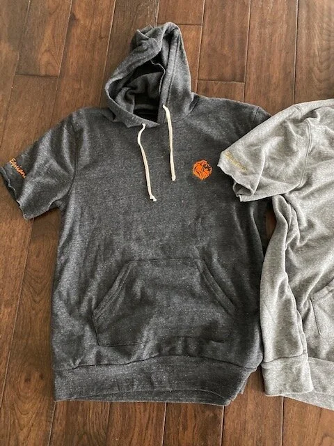 Dark Grey Short Sleeve Hoodie