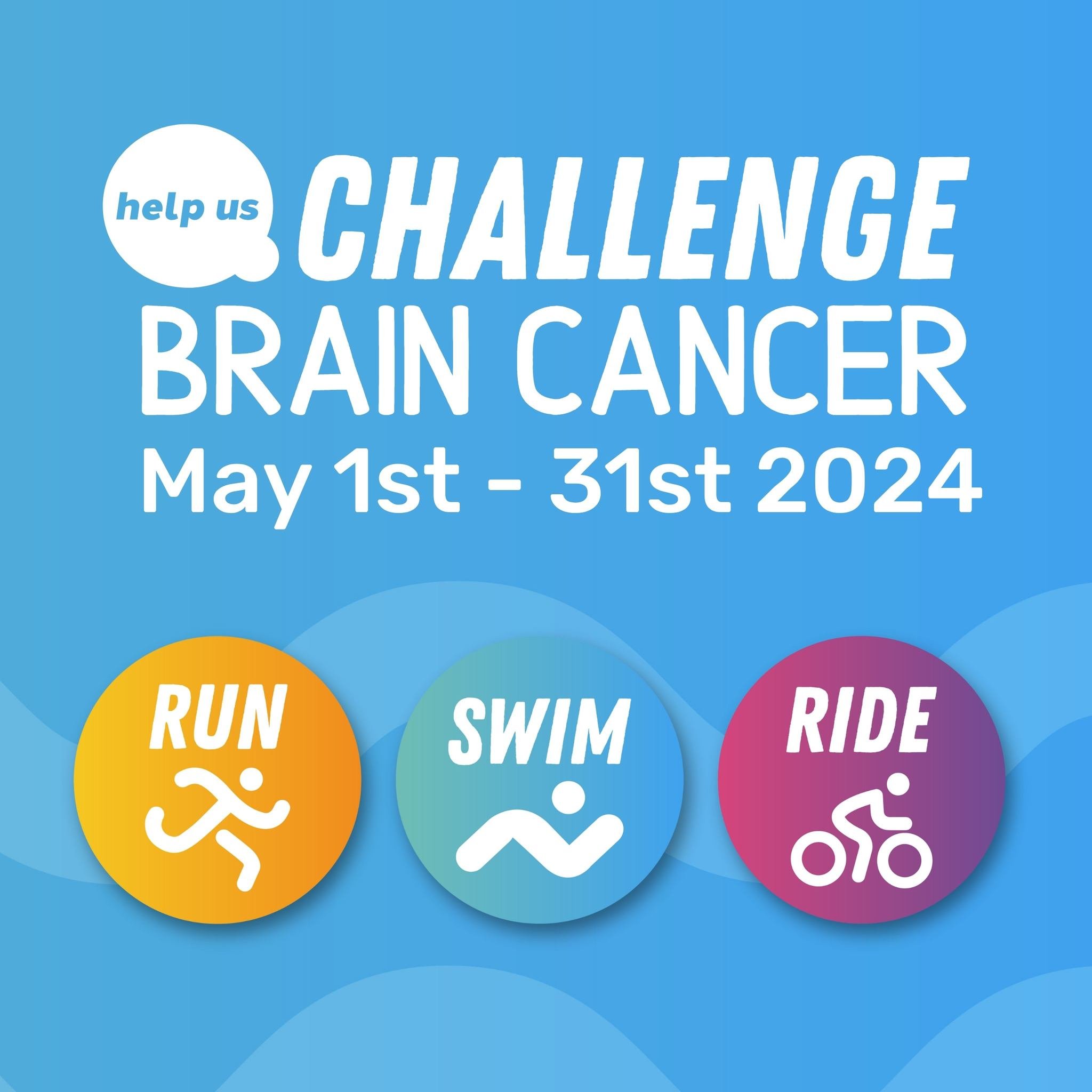 Lace up your shoes, grab your bike helmet, or jump into the pool because Challenge Brain Cancer is here, and we're calling on you to give it a tri! Sign up via the link in our bio x