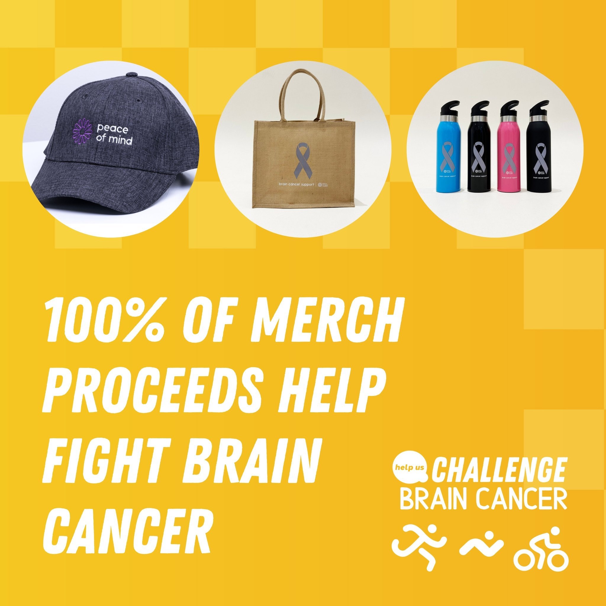 100% of proceeds from every purchase go towards funding our vital support programs for patients, carers, and families affected by a brain cancer diagnosis. Help us Challenge Brain Cancer this May with a new merch piece for your wardrobe (link in bio!