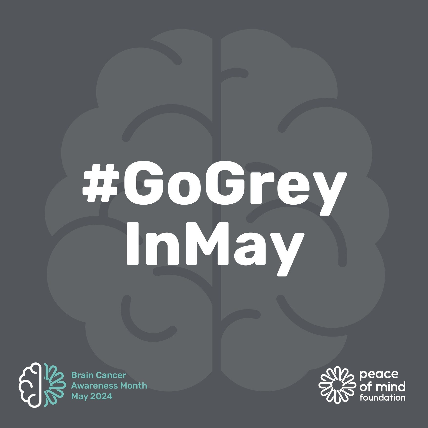 Help us fight brain cancer by Going Grey this May! 100% of proceeds from the Peace of Mind Foundation store directly fund support services for Australians fighting brain cancer (link in bio).

There will be approximately 2000 Australians diagnosed wi