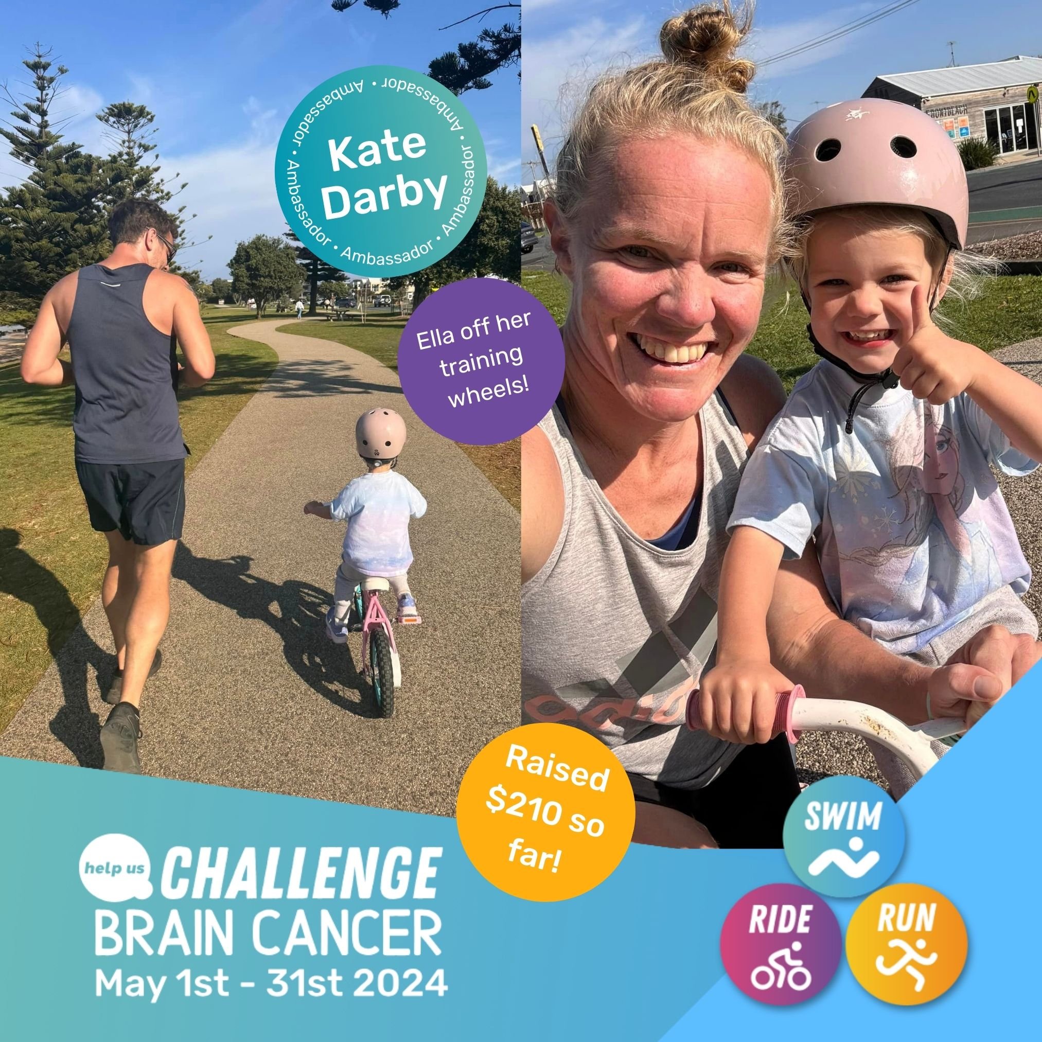 Challenge Brain Cancer week two! Our challengers have raised an incredible $34000 so far for brain cancer patients, families, and carers across Australia by riding, running, and swimming. This is an incredible effort from all participating!! We've lo