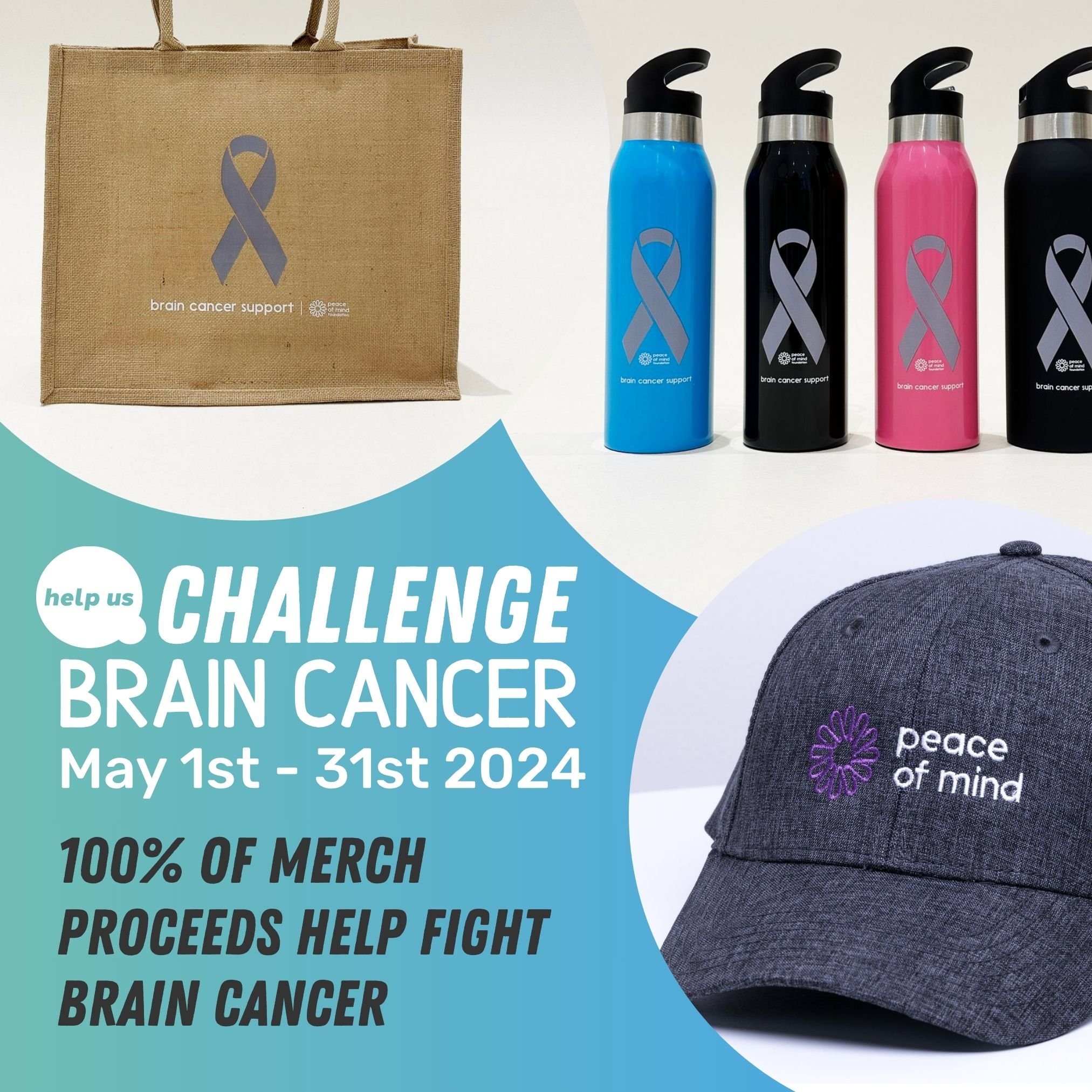 Not competing in Challenge Brain Cancer this May but still want to show your support? 100% of proceeds from every purchase in our online store go towards funding our vital brain tumour support programs for patients, carers, and families affected by a