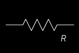 Schematic symbol for a resistor