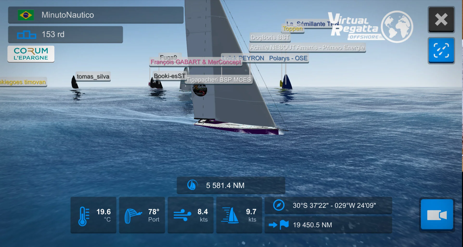 Vendée Globe Real e Virtual - 25-11-2020
