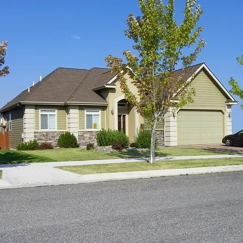 Here is an example of a garage door which blends beautifully with the home.
