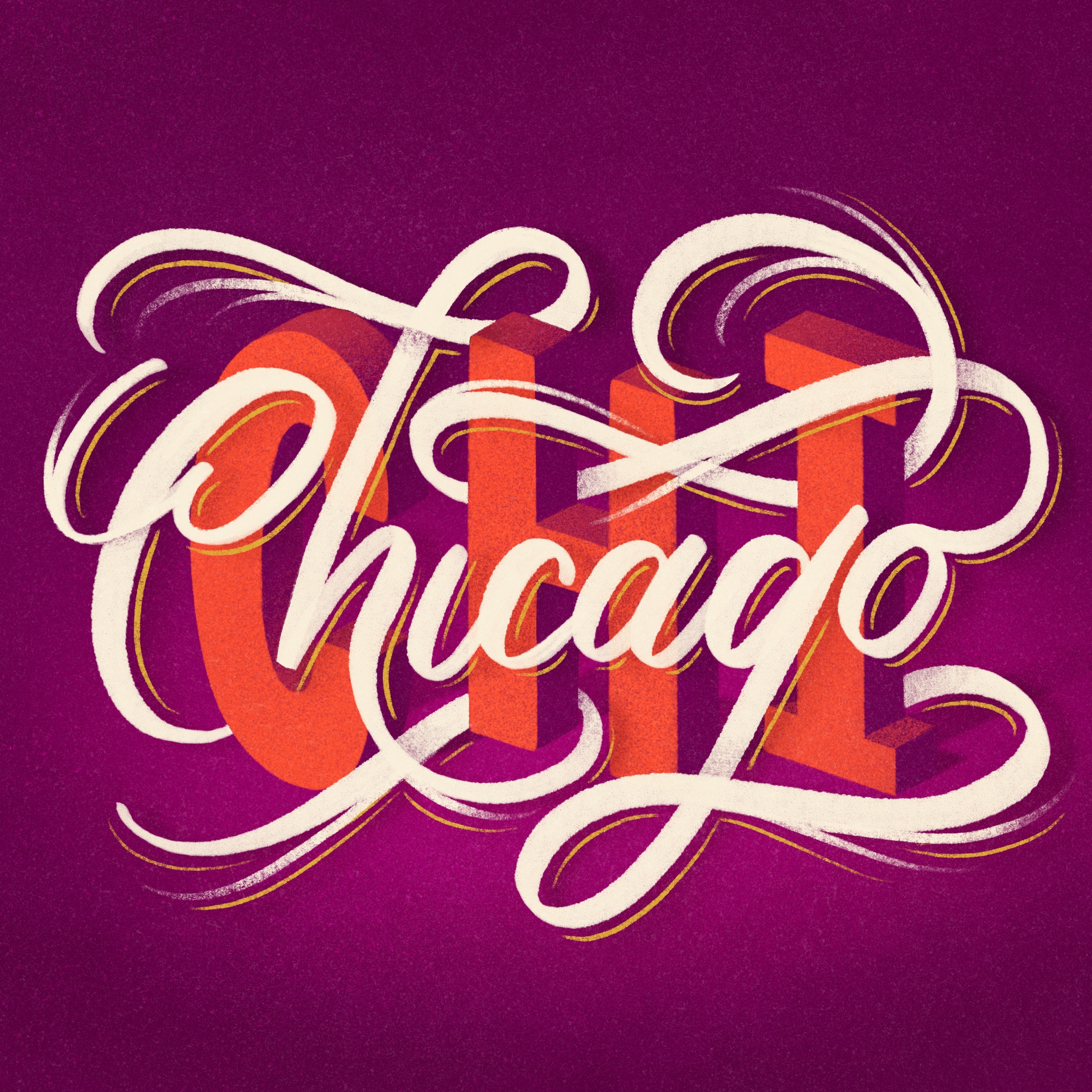 Chicago Lettering digital final for Washing Post | Belinda Kou Lettering & Design | Chicago artist