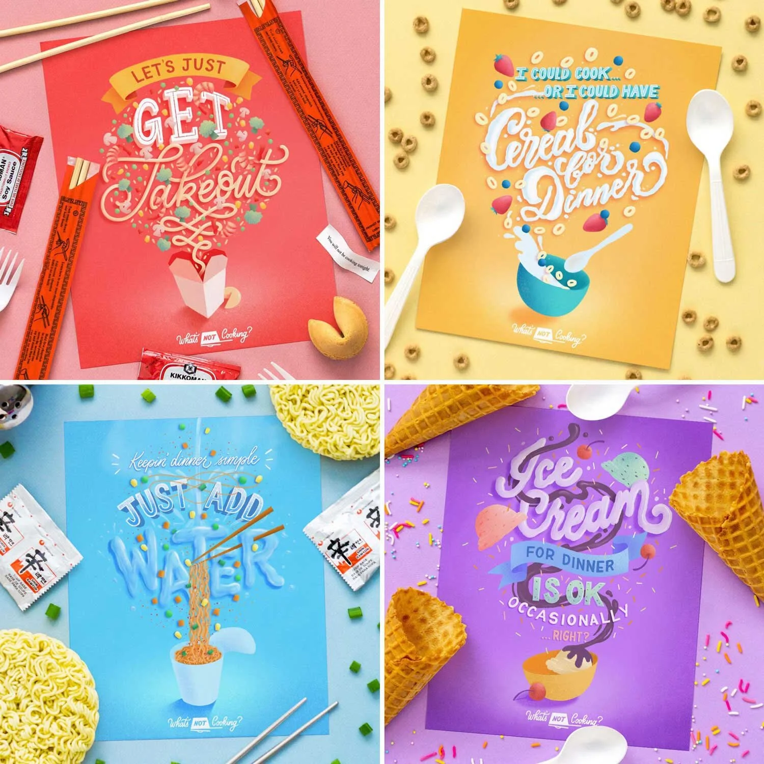 What’s Not Cooking? Food Lettering Series